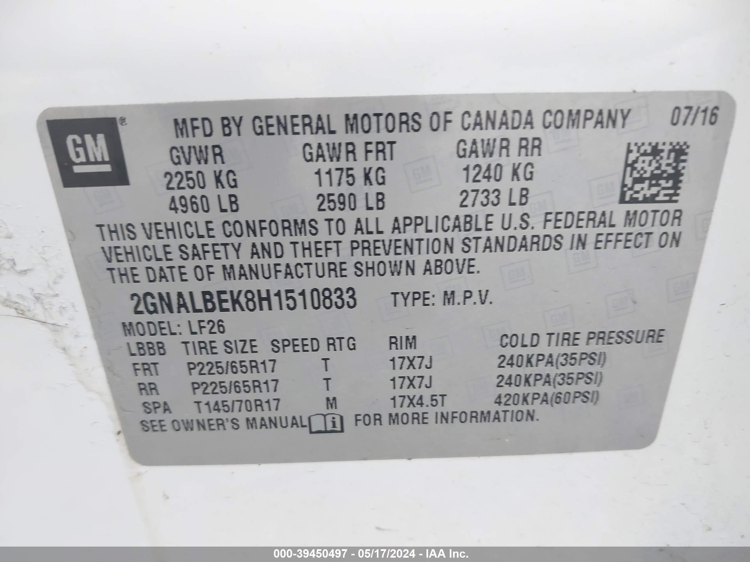 CHEVROLET EQUINOX image 9