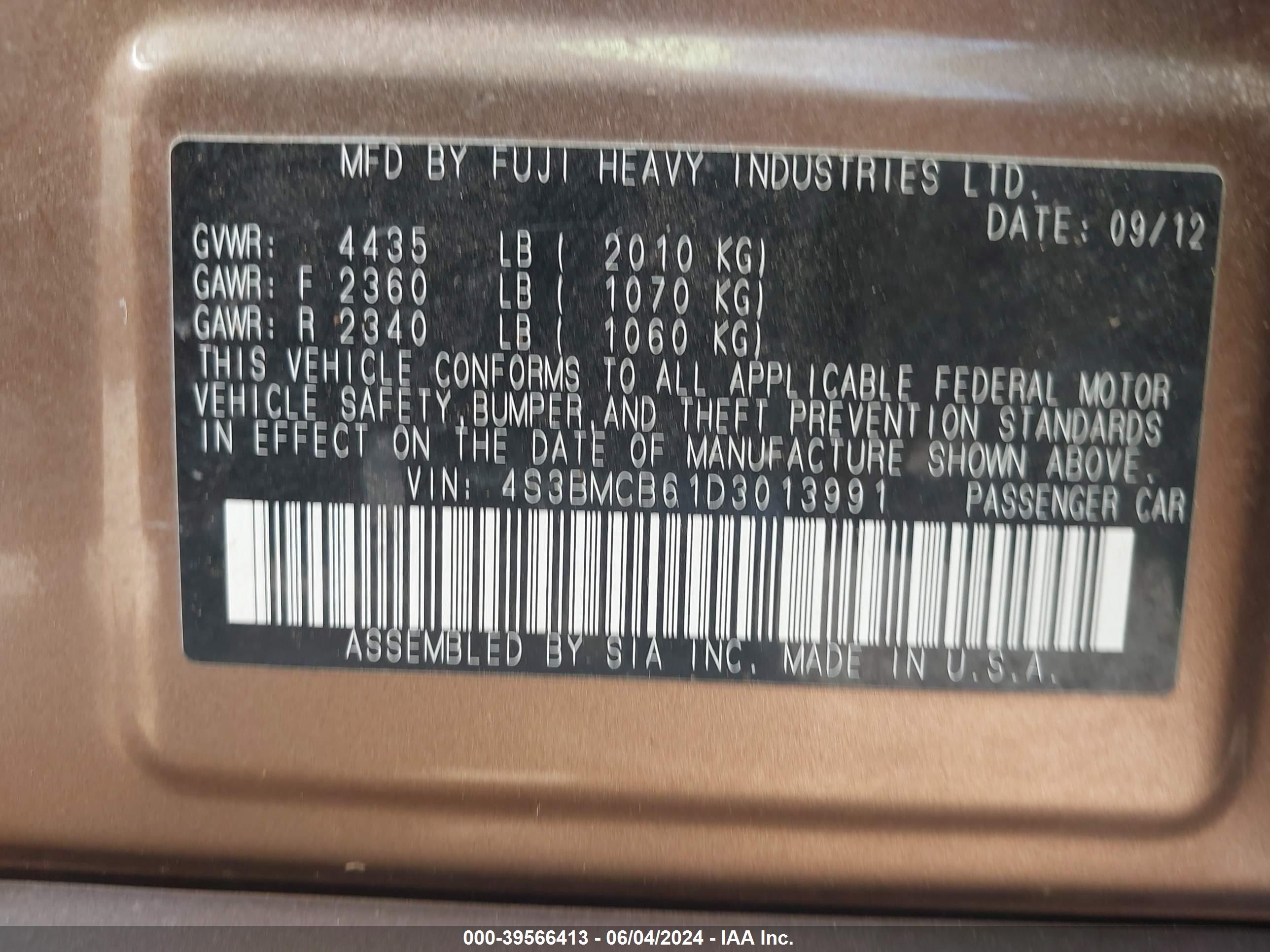 SUBARU LEGACY image 9
