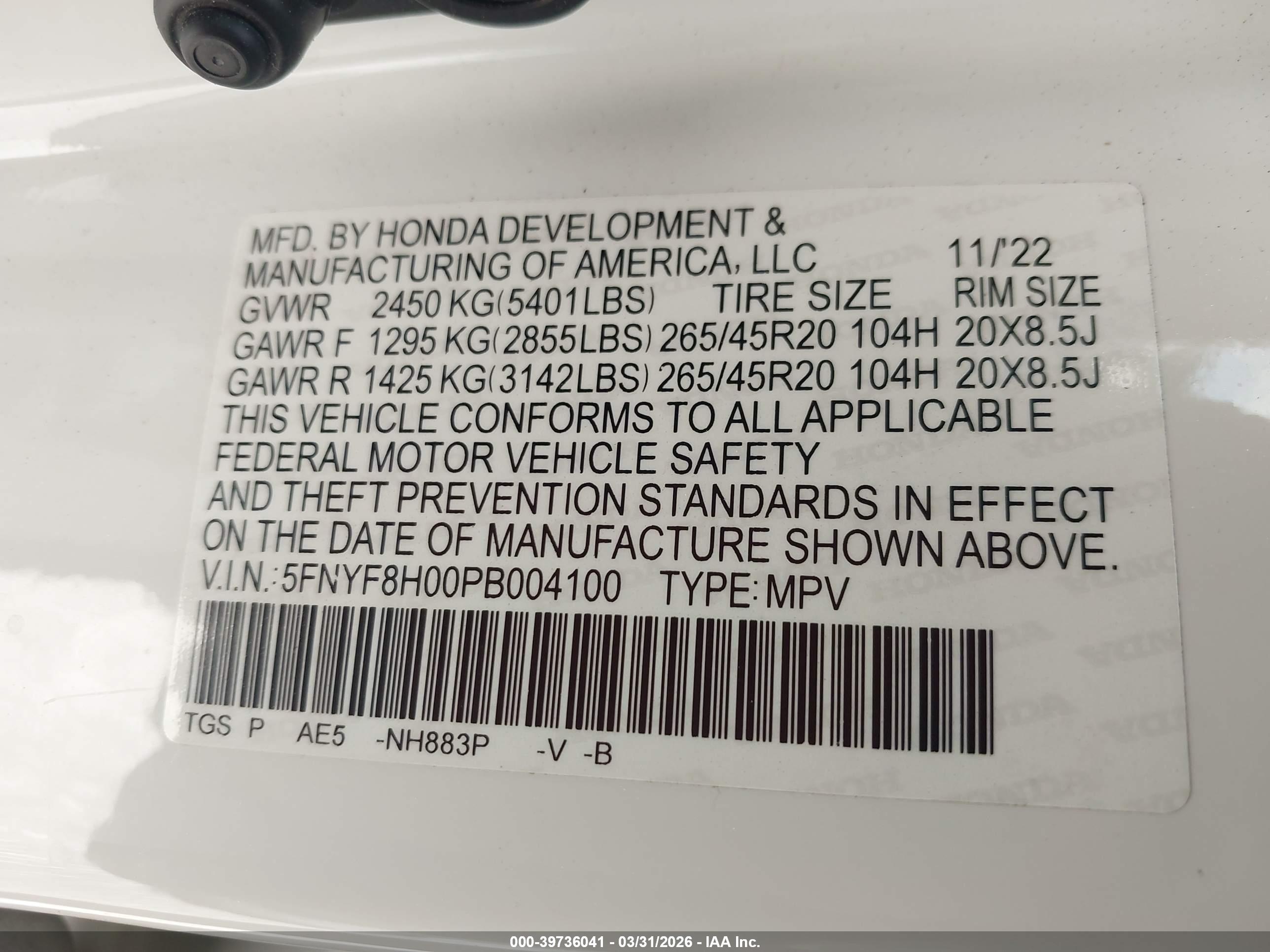HONDA PASSPORT image 9