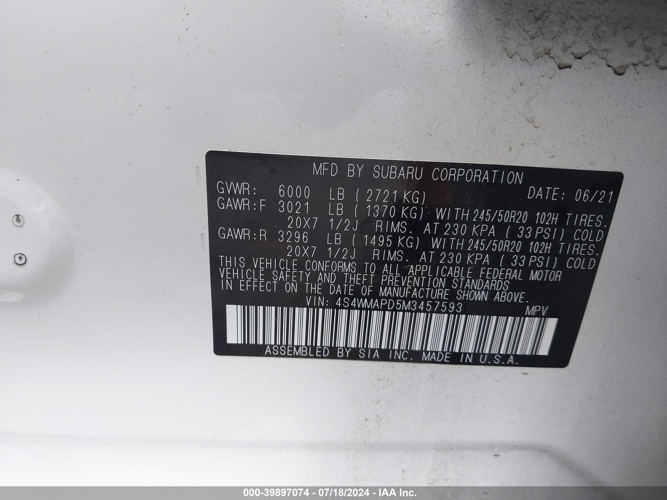 SUBARU ASCENT image 9