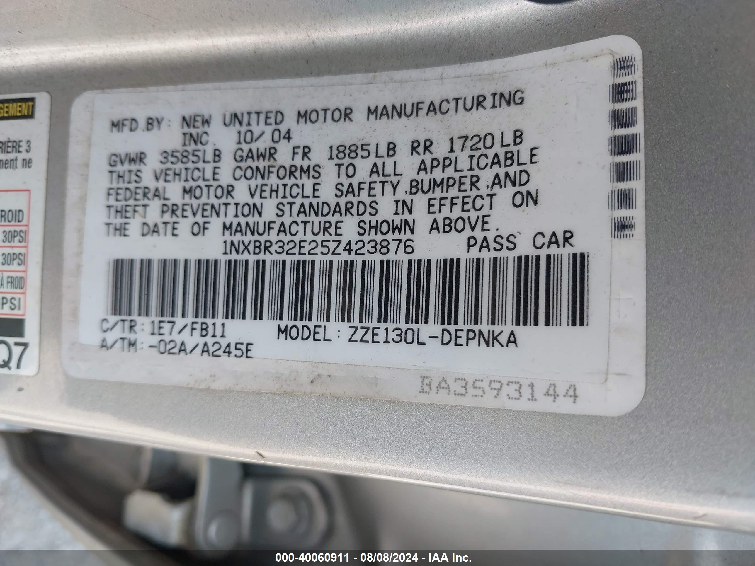 TOYOTA COROLLA image 9