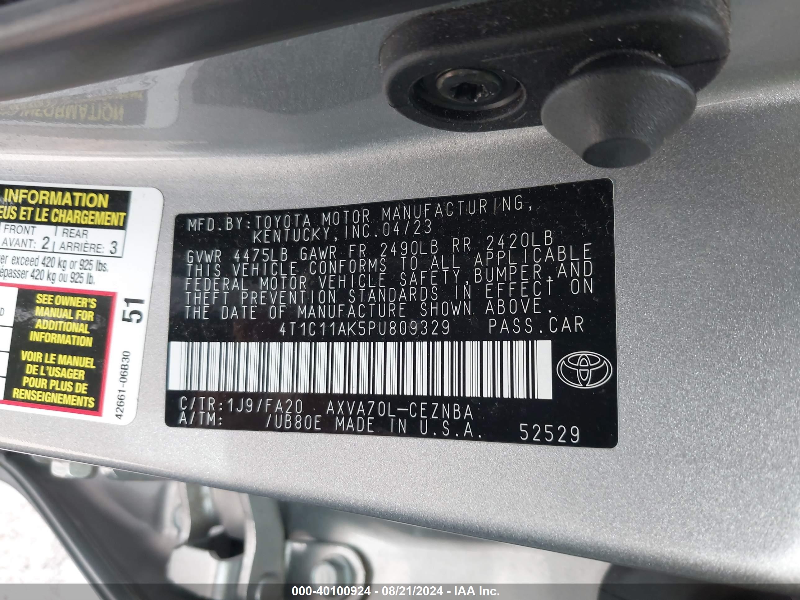 TOYOTA CAMRY image 9