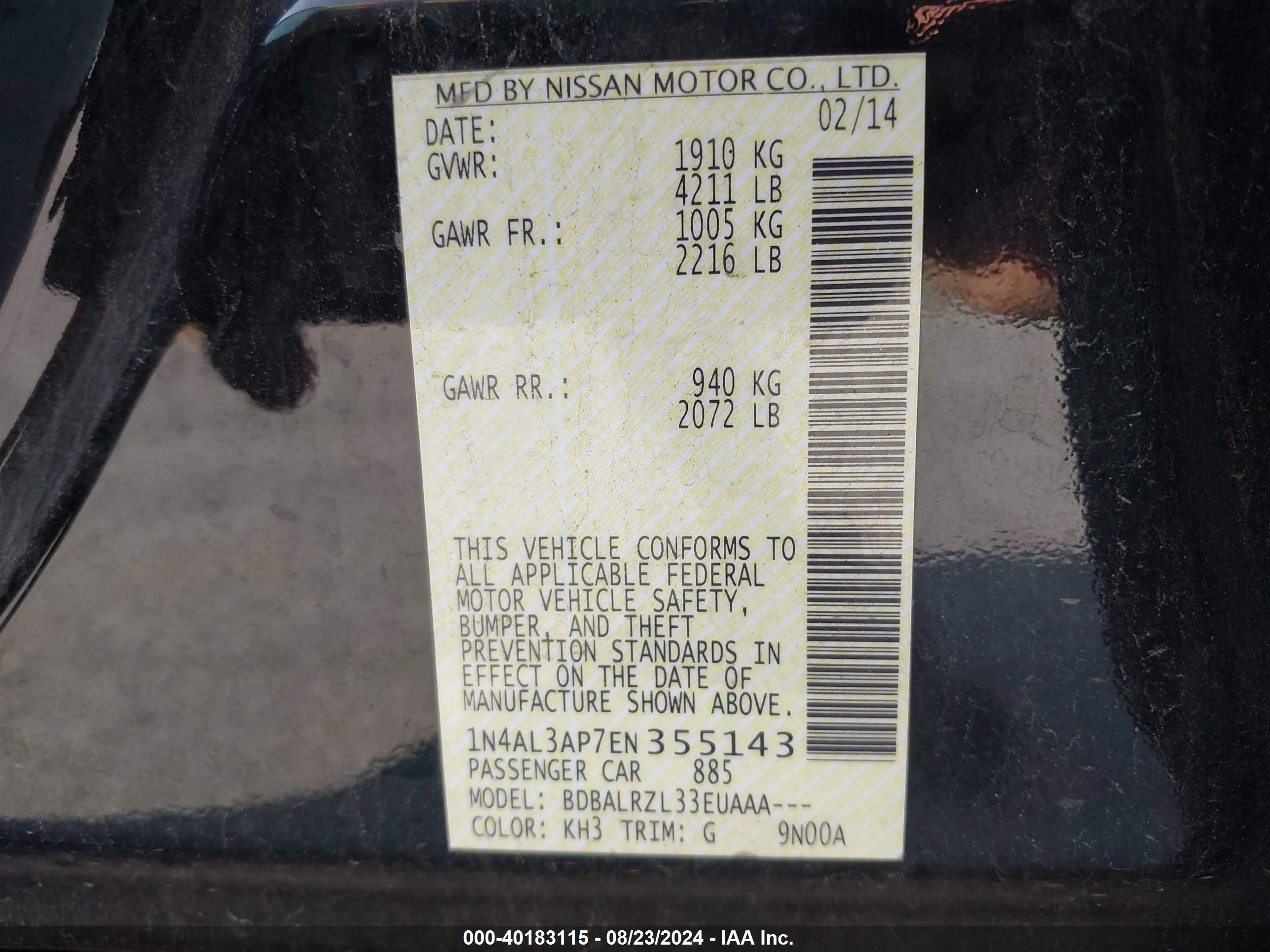 NISSAN ALTIMA image 9