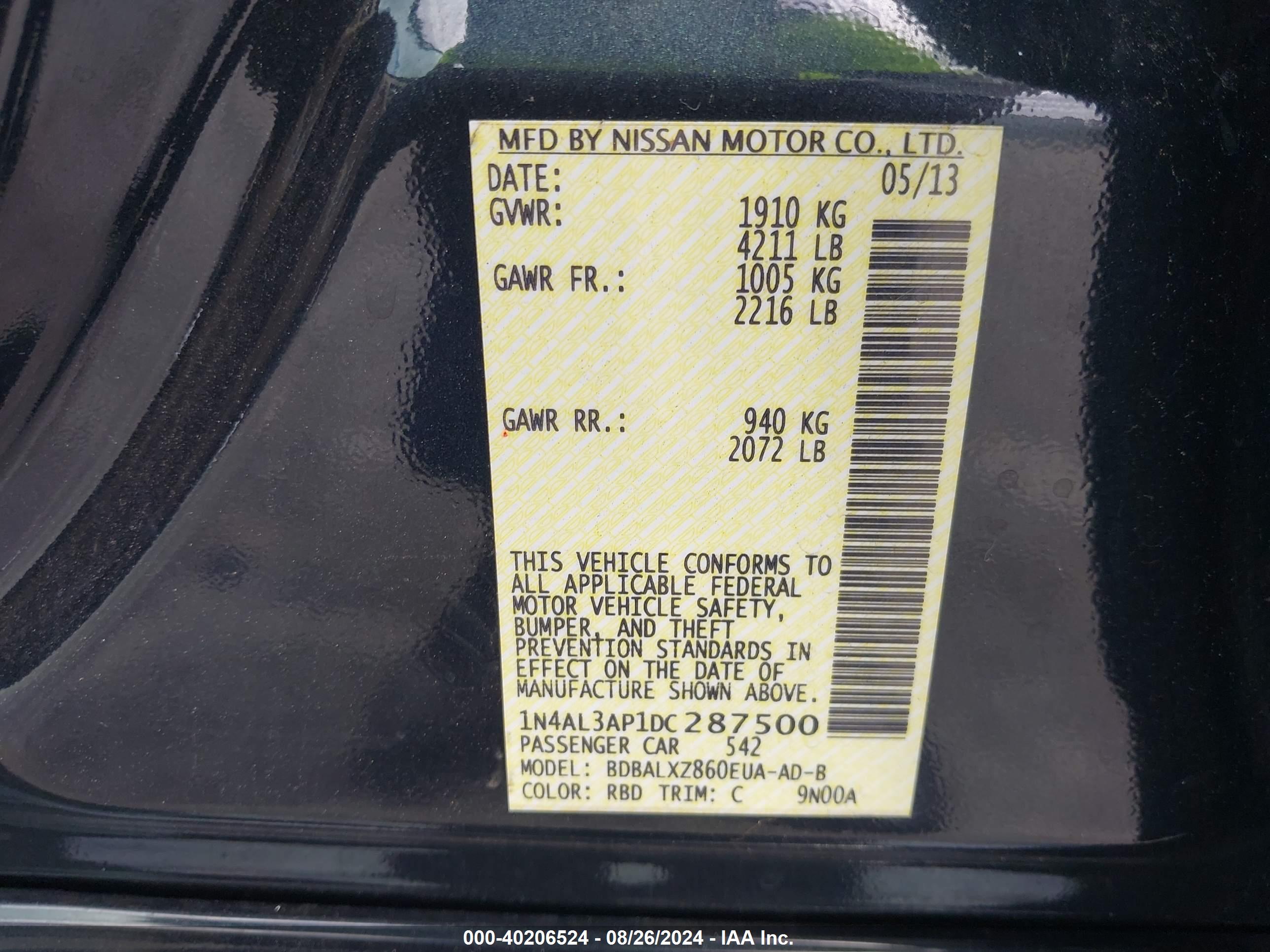 NISSAN ALTIMA image 9