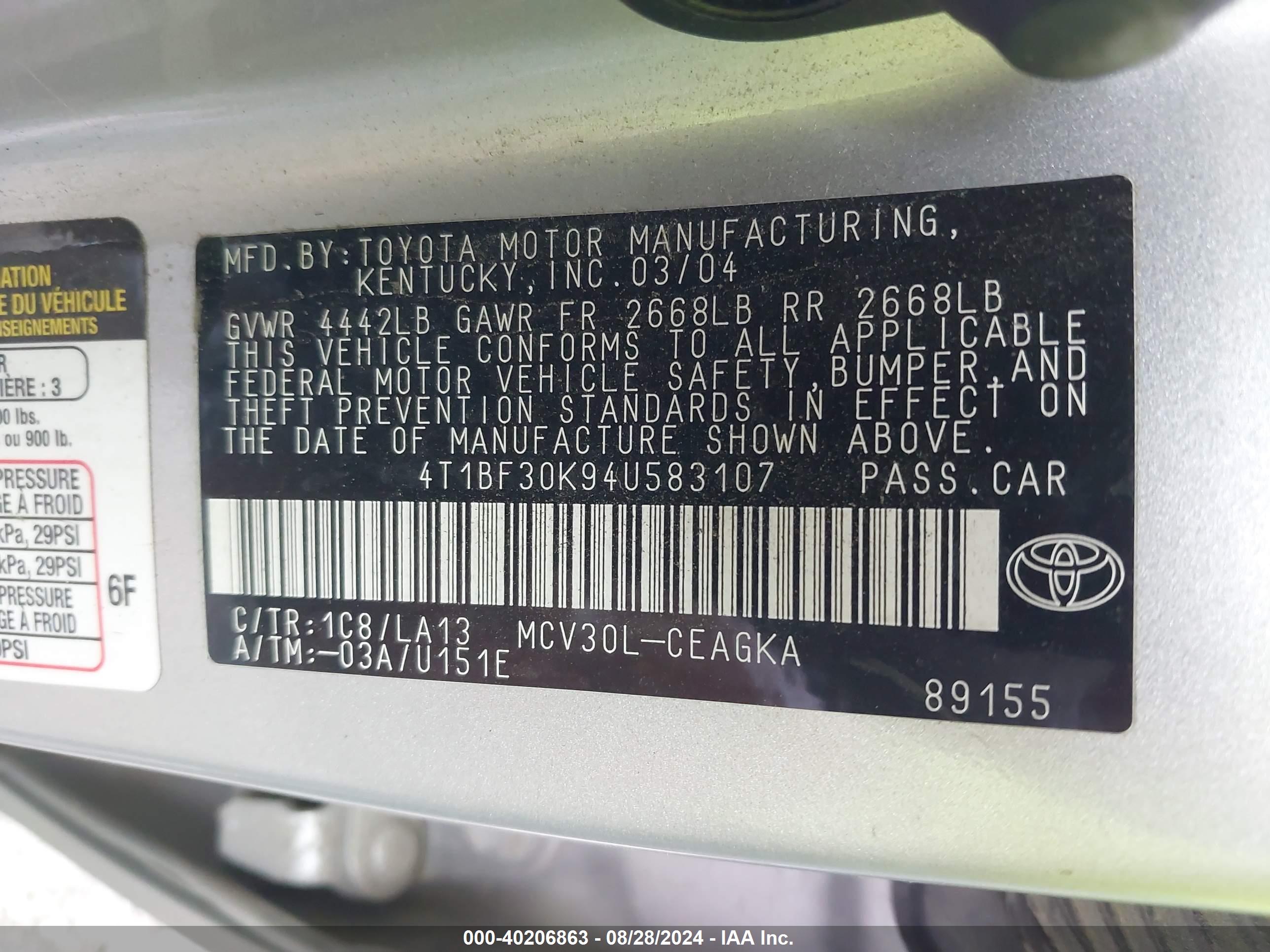 TOYOTA CAMRY image 9