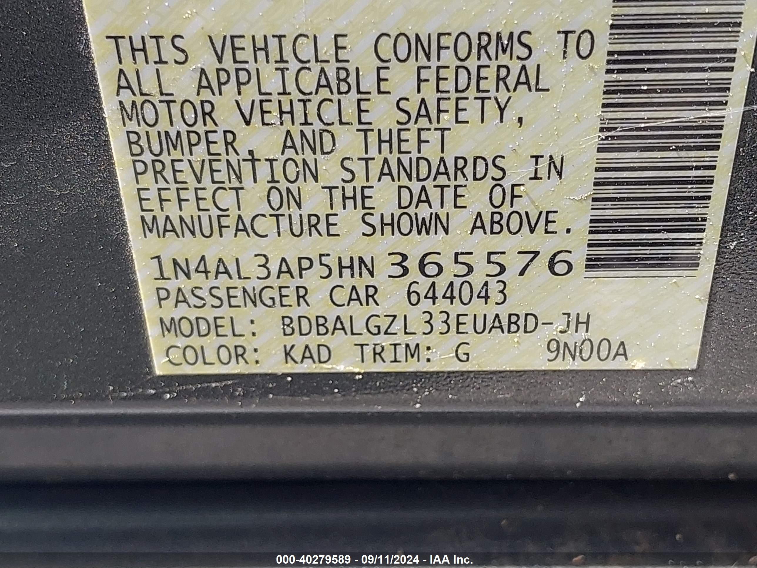NISSAN ALTIMA image 9