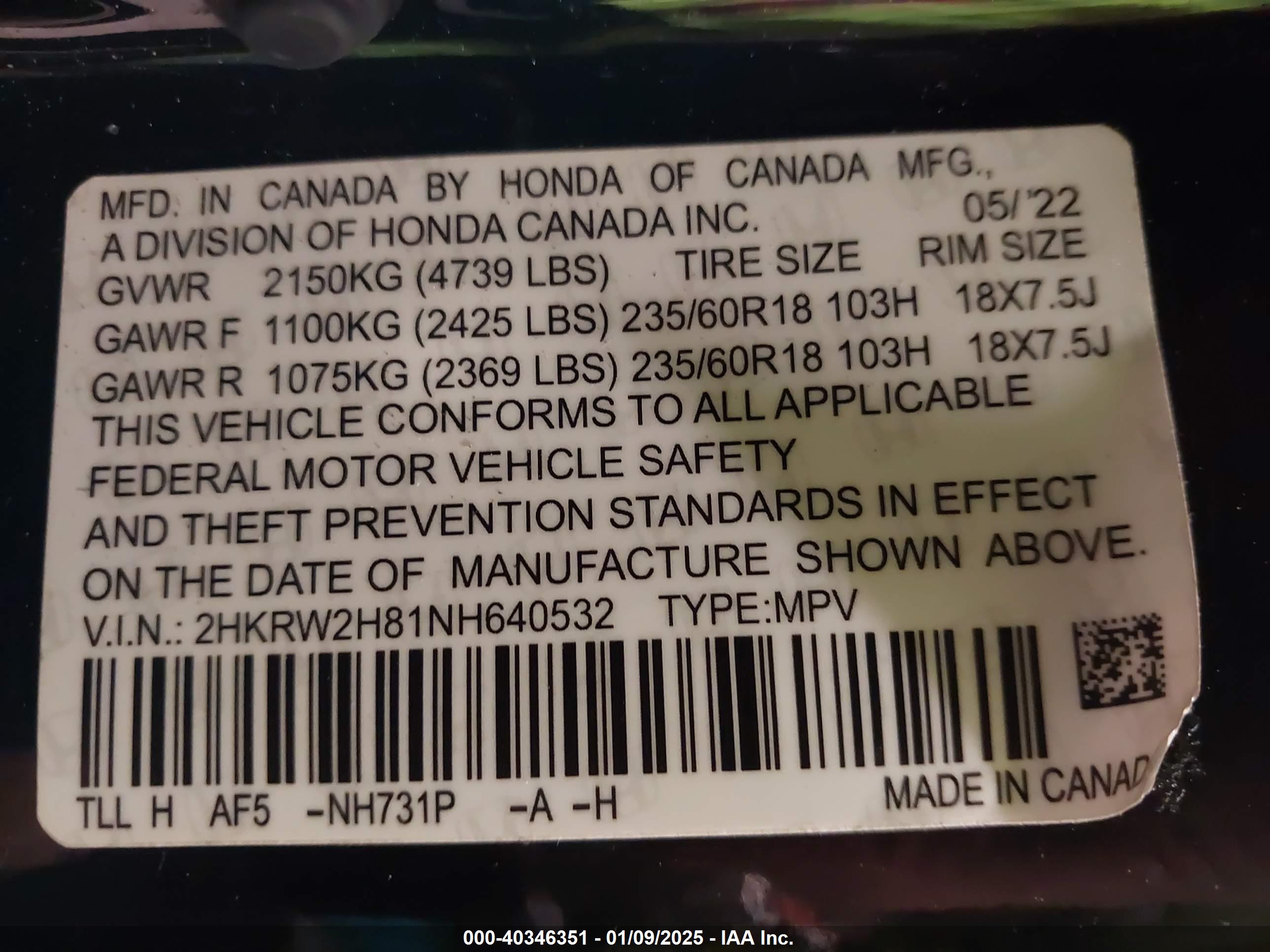 HONDA CR-V image 9