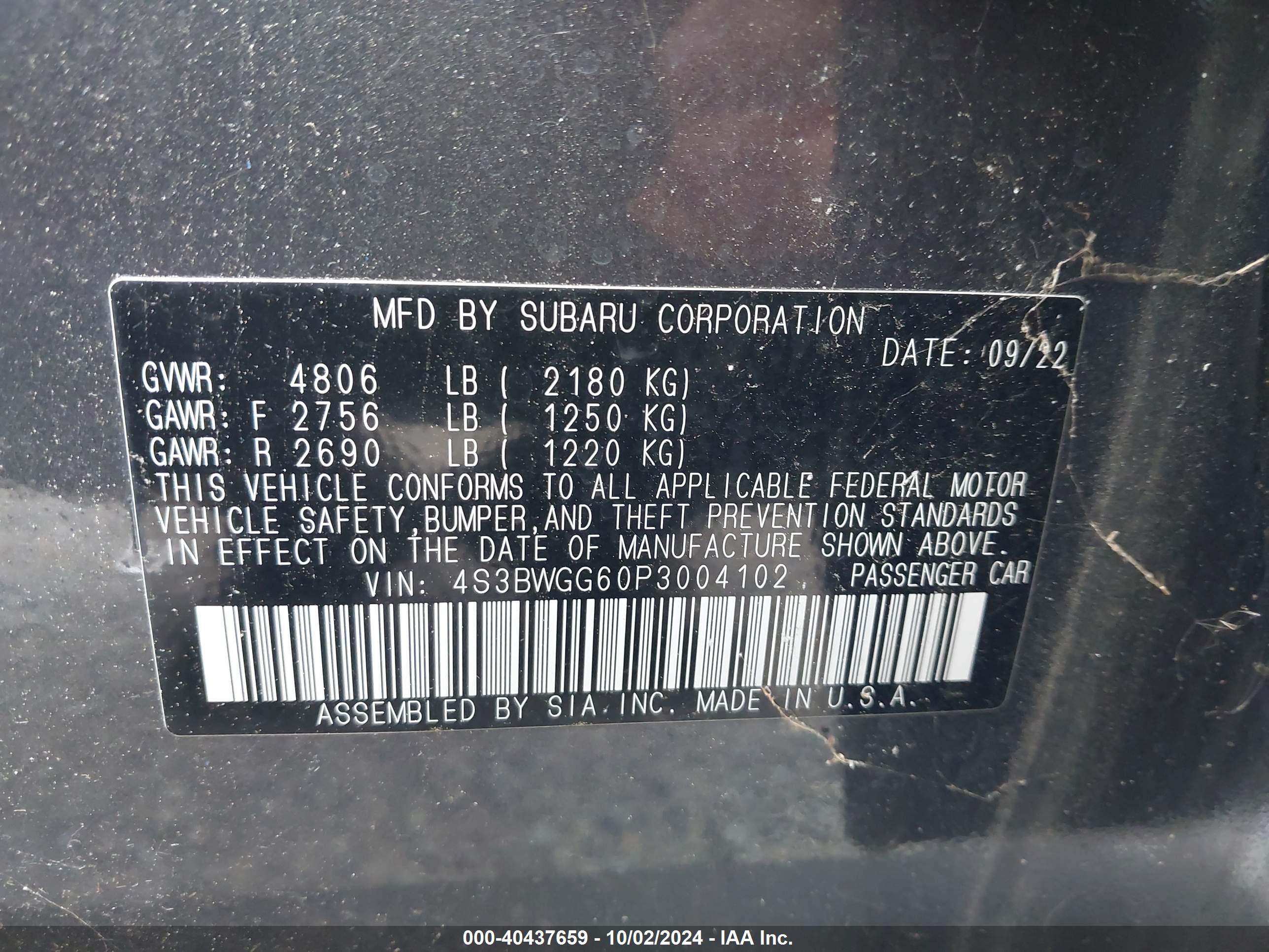 SUBARU LEGACY image 9