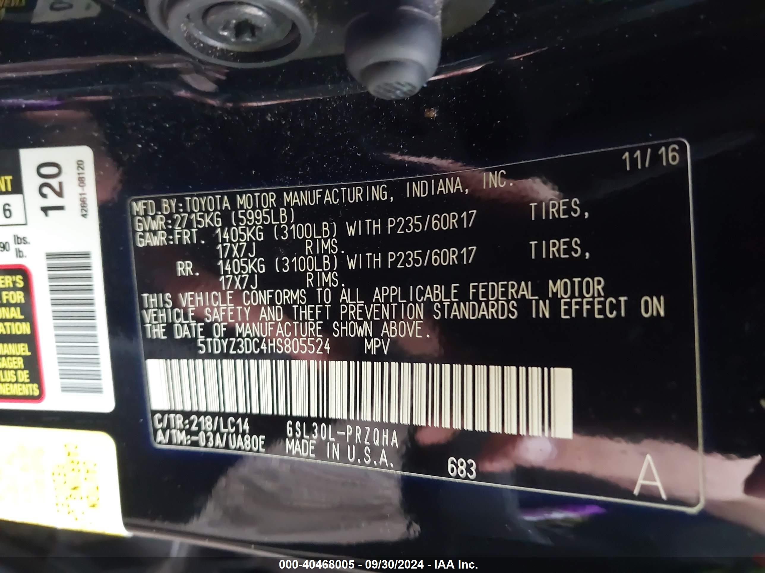TOYOTA SIENNA image 9