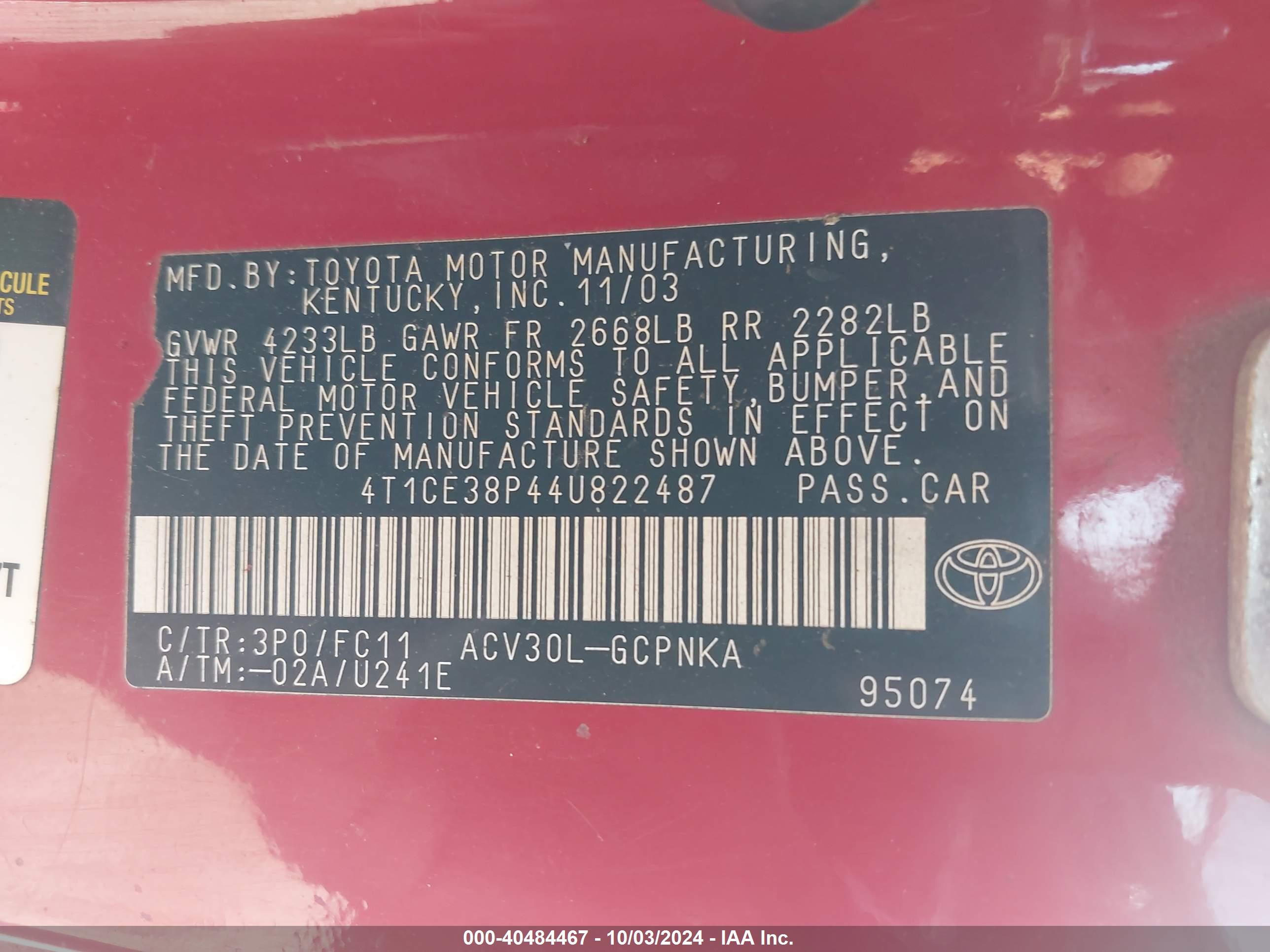 TOYOTA CAMRY image 9