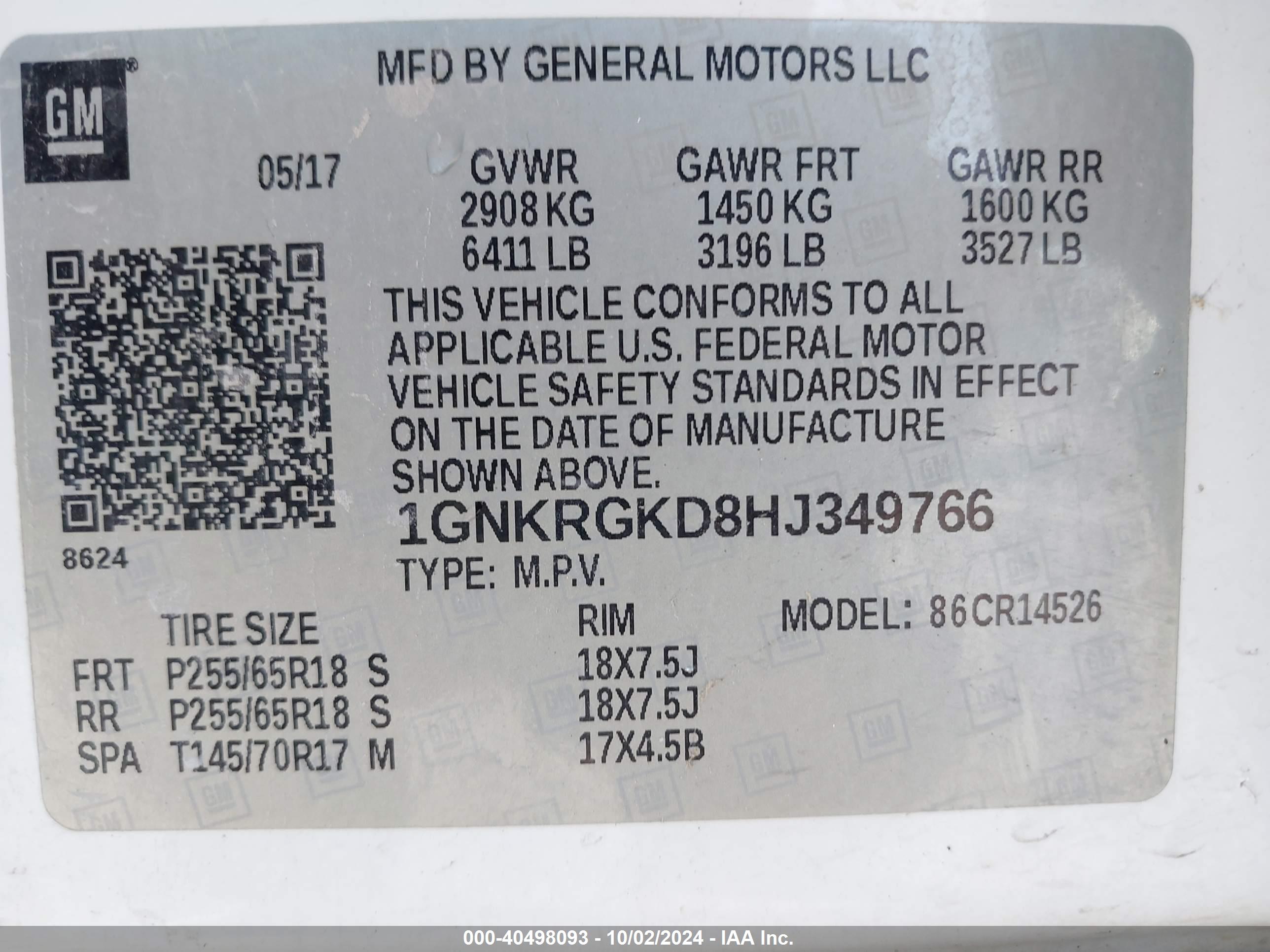CHEVROLET TRAVERSE image 9