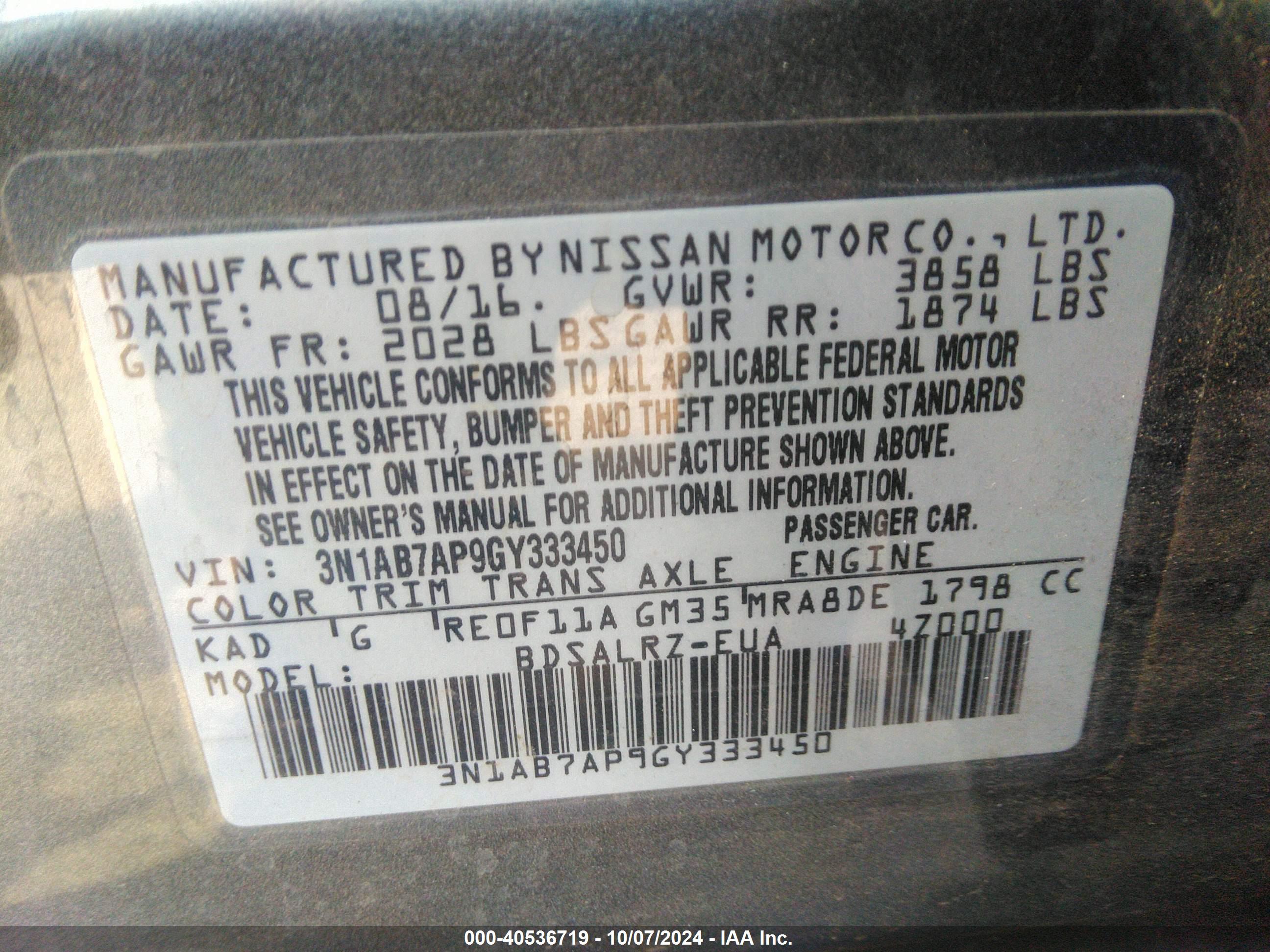 NISSAN SENTRA image 9