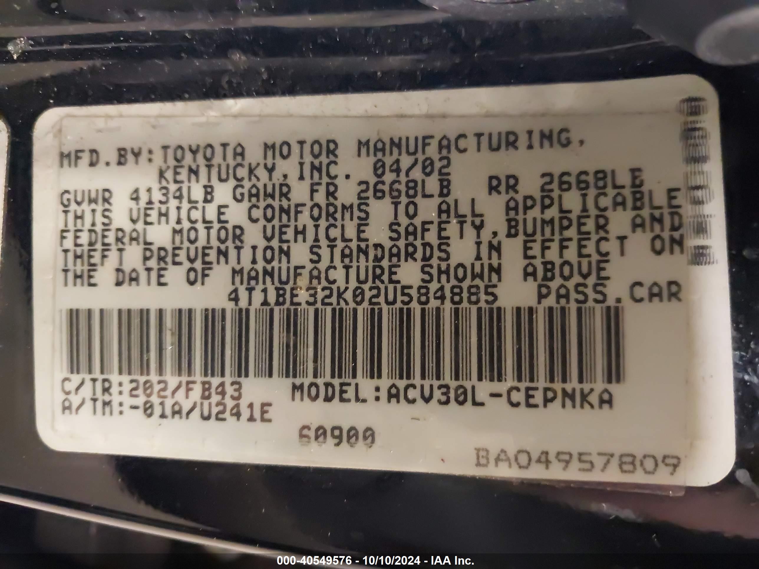 TOYOTA CAMRY image 9