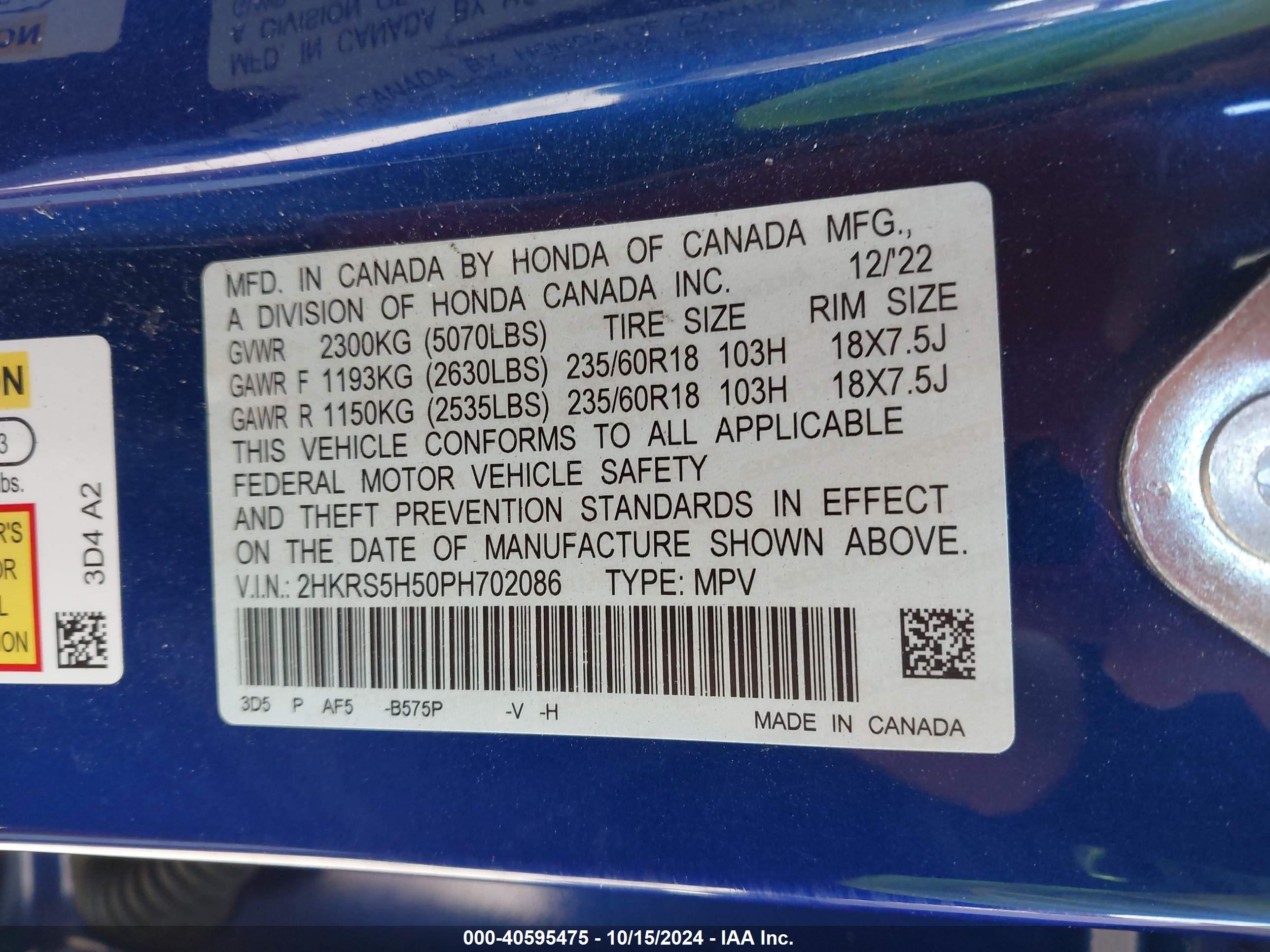 HONDA CR-V image 9