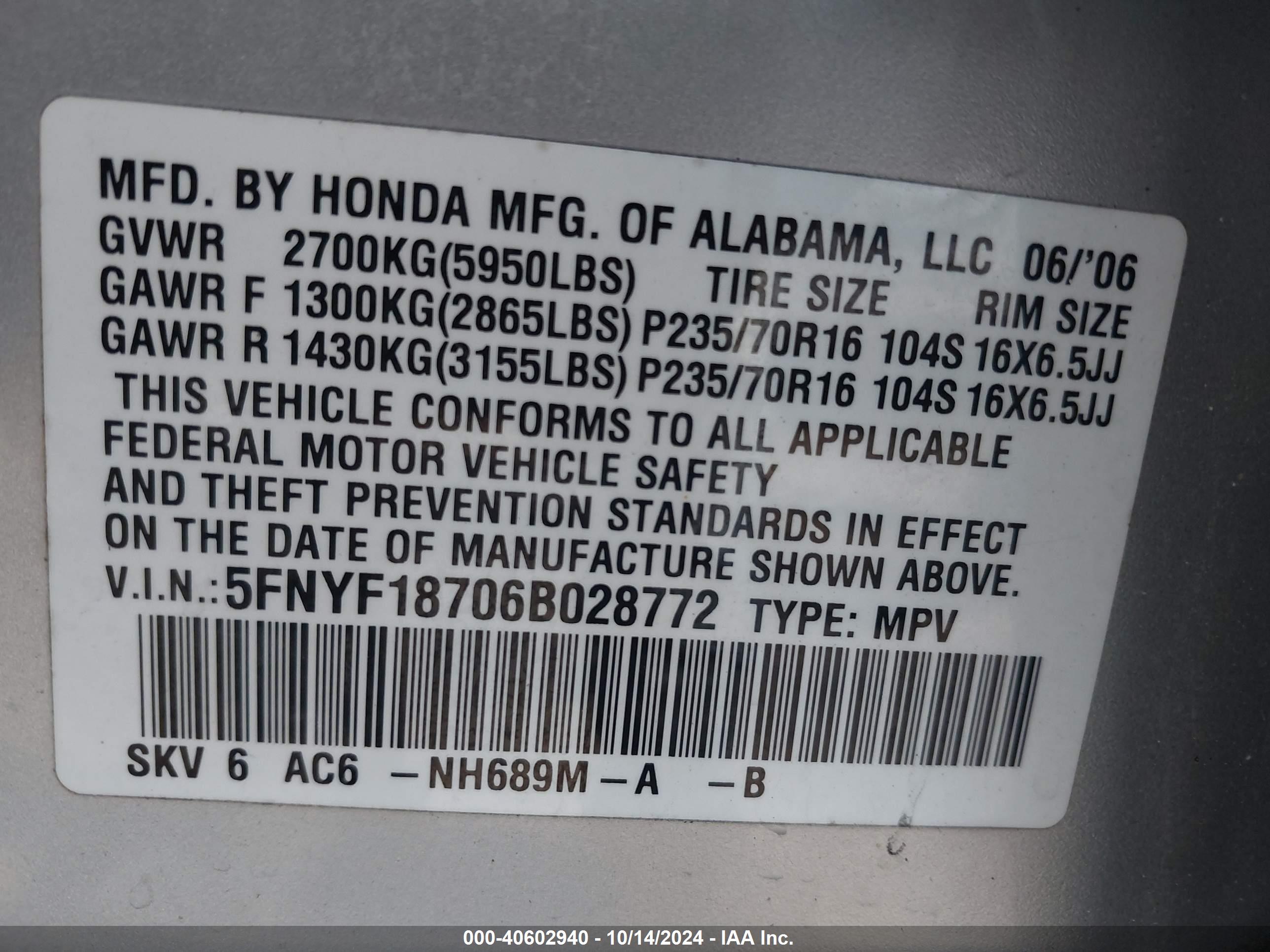 HONDA PILOT image 9