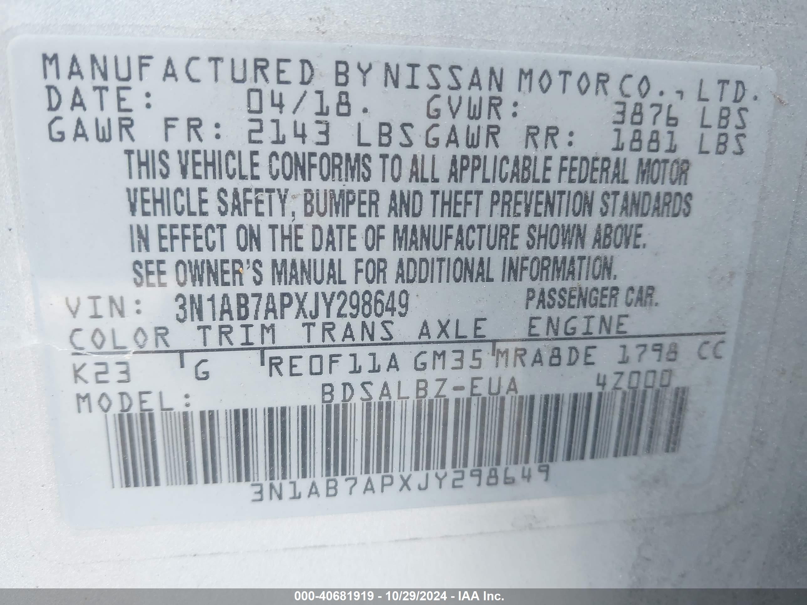 NISSAN SENTRA image 9