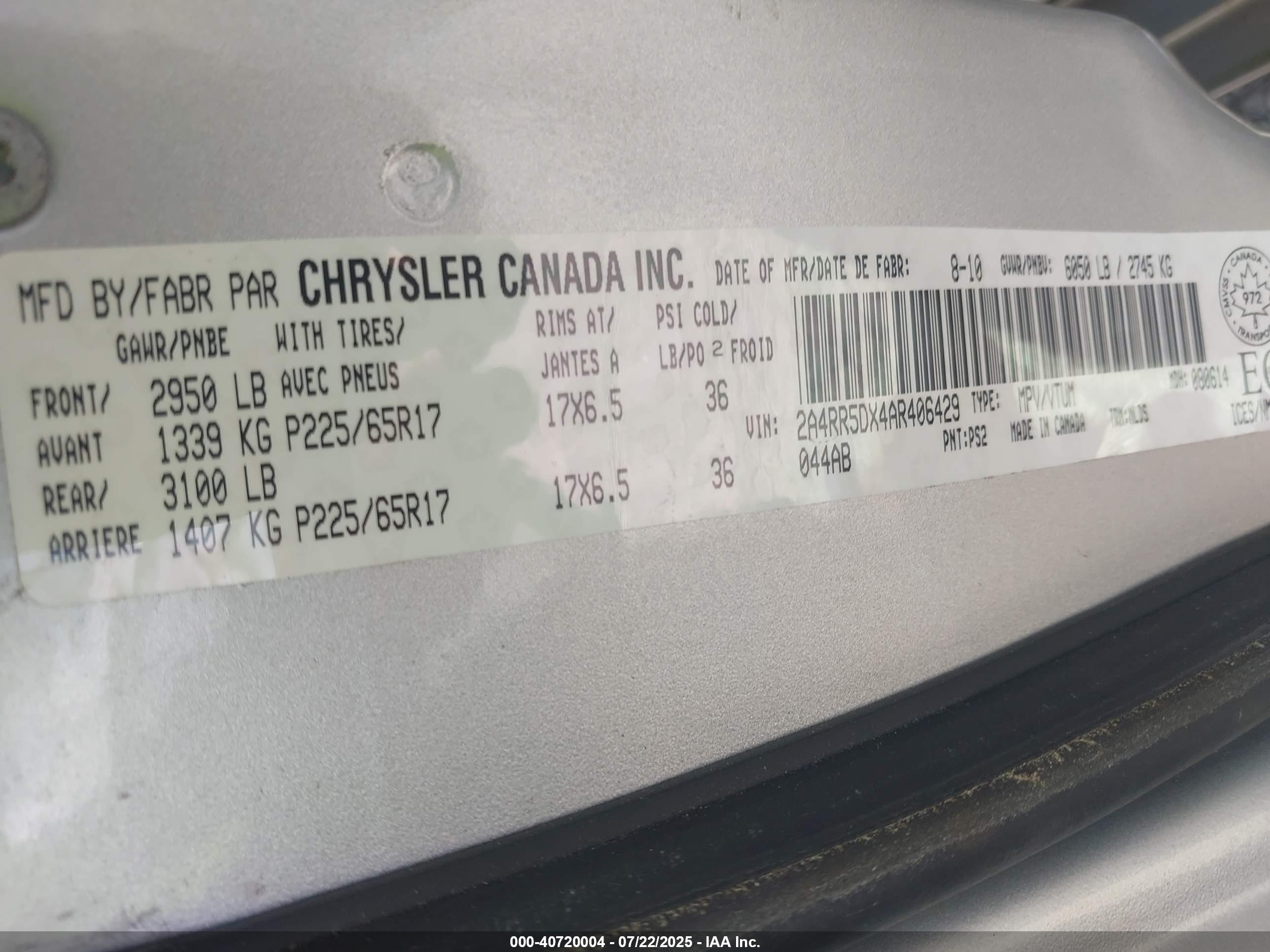 CHRYSLER TOWN image 9