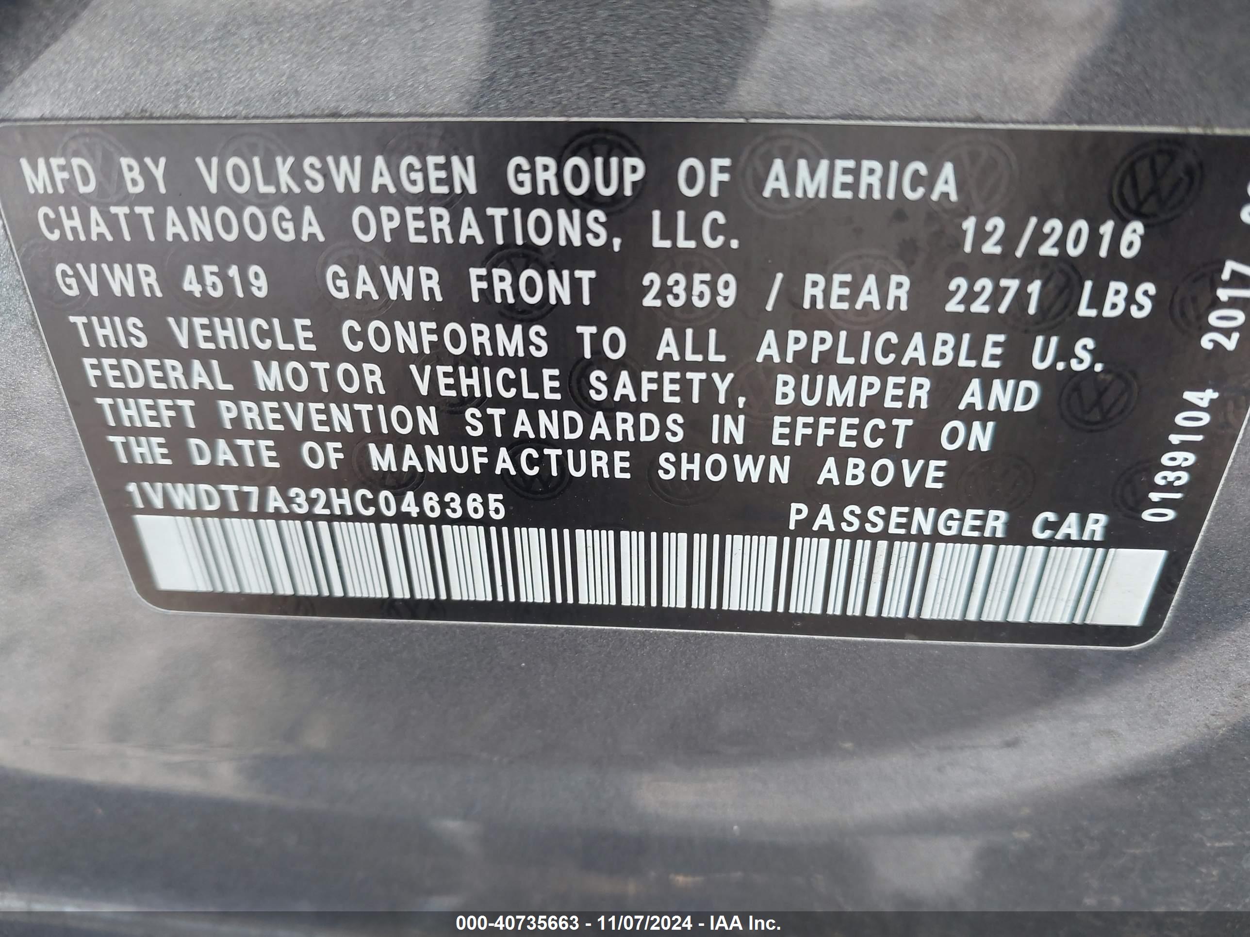 VOLKSWAGEN PASSAT image 9