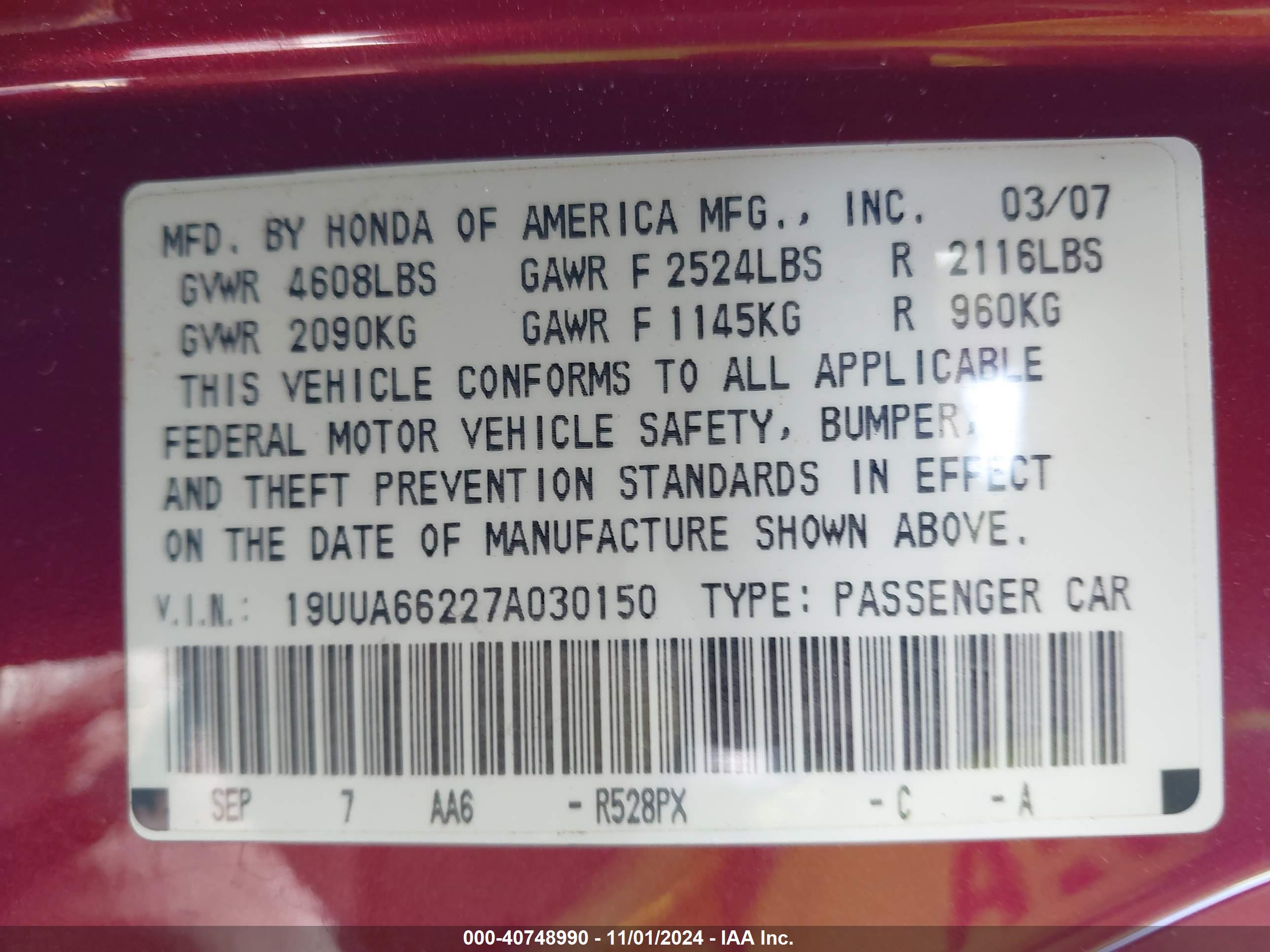 ACURA TL image 9