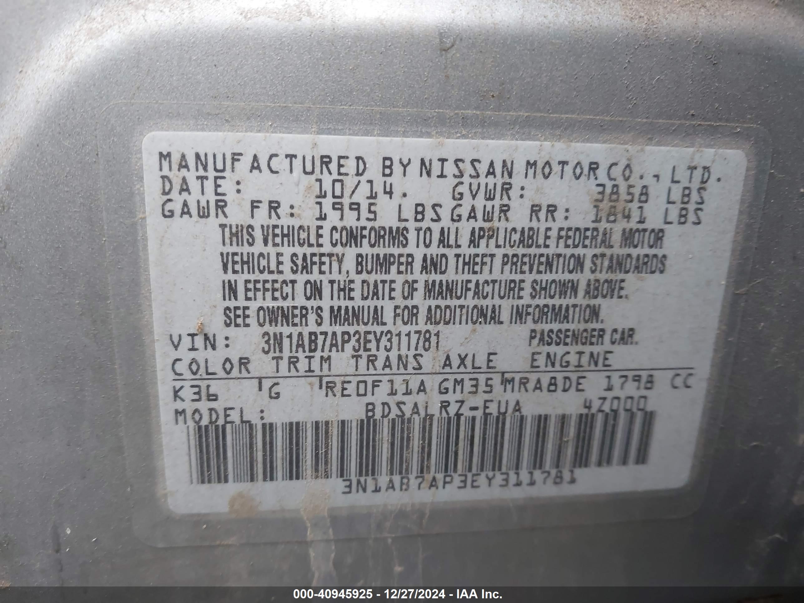 NISSAN SENTRA image 9