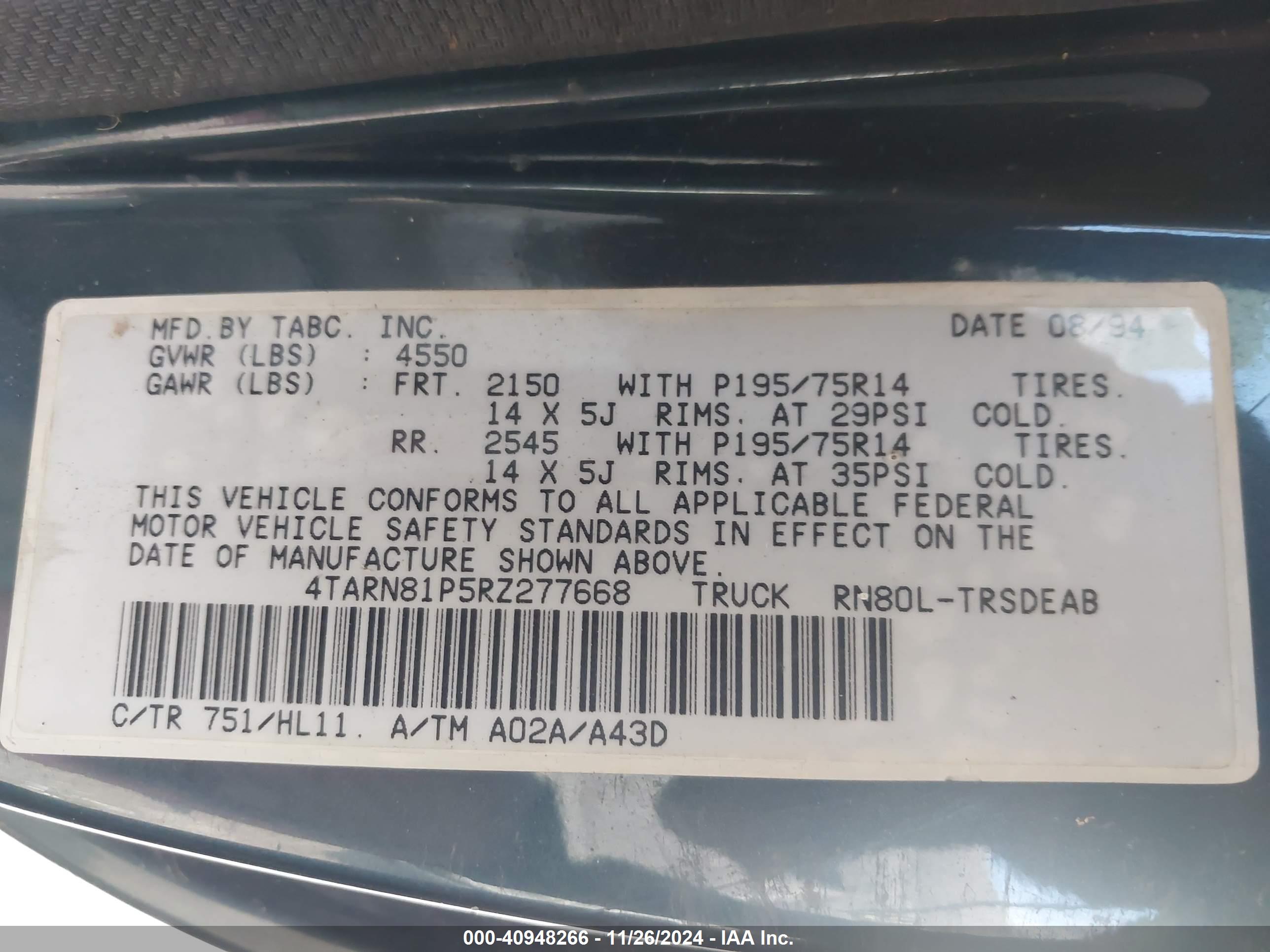 TOYOTA PICKUP image 9
