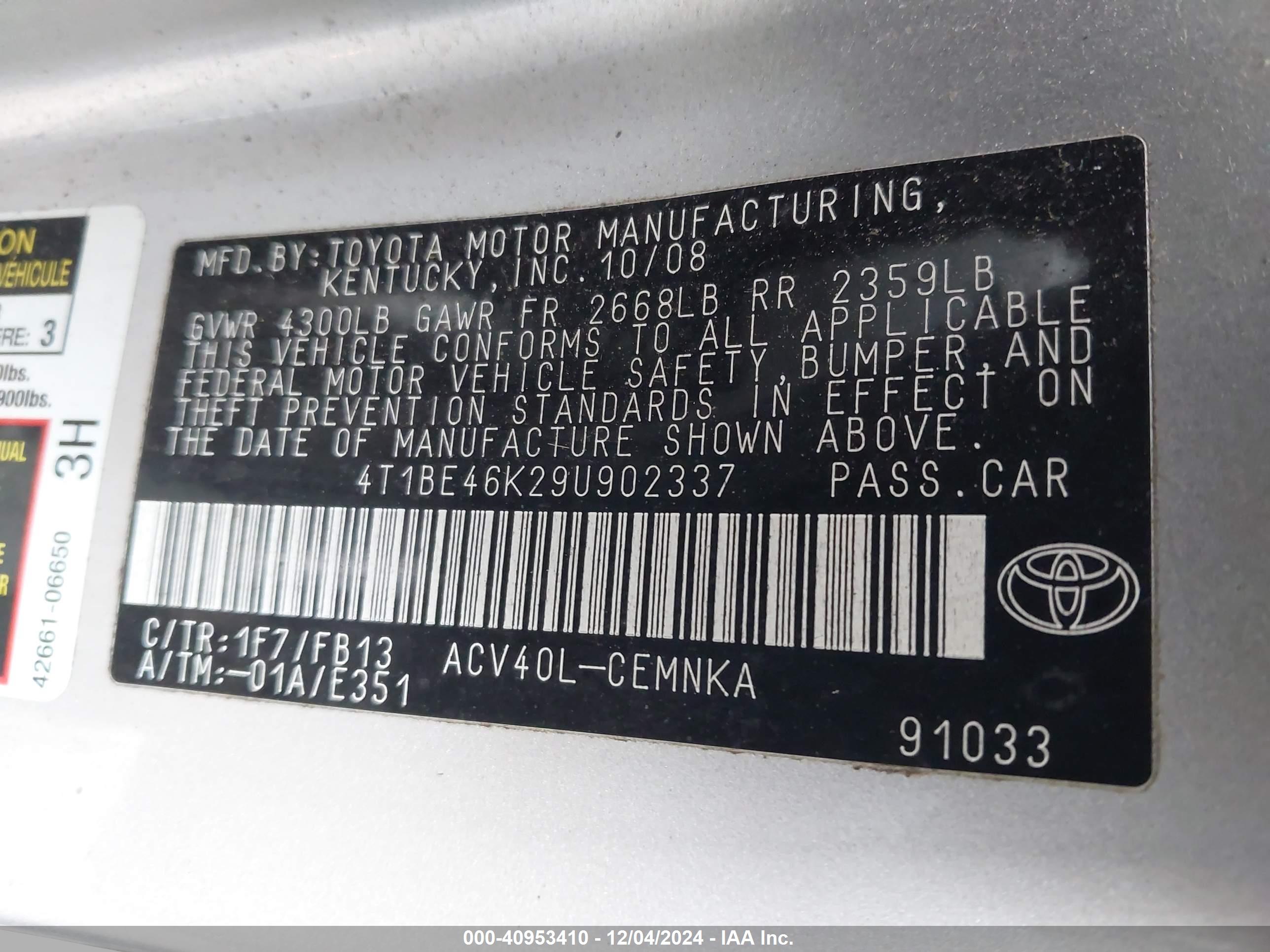 TOYOTA CAMRY image 9