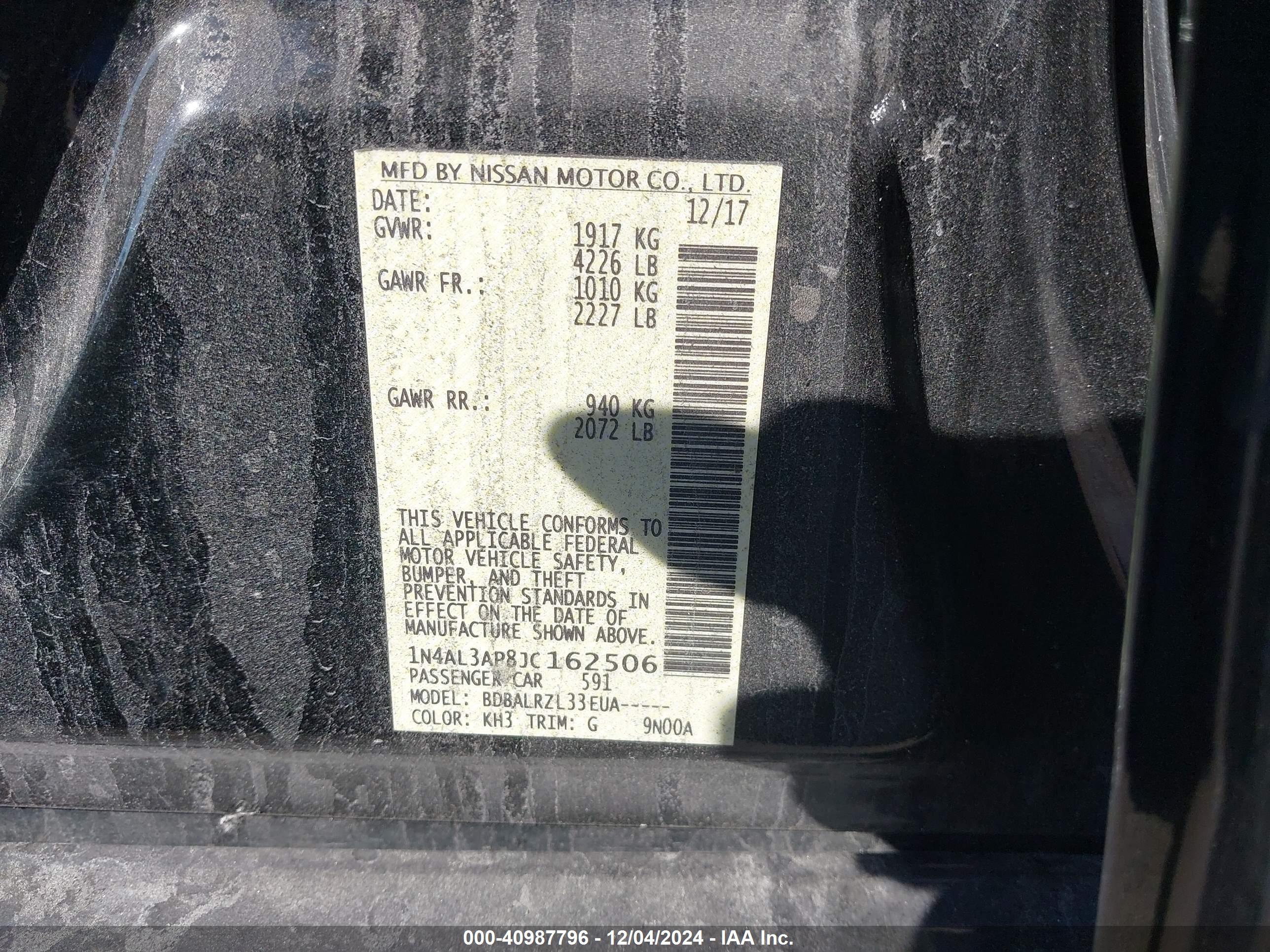NISSAN ALTIMA image 9