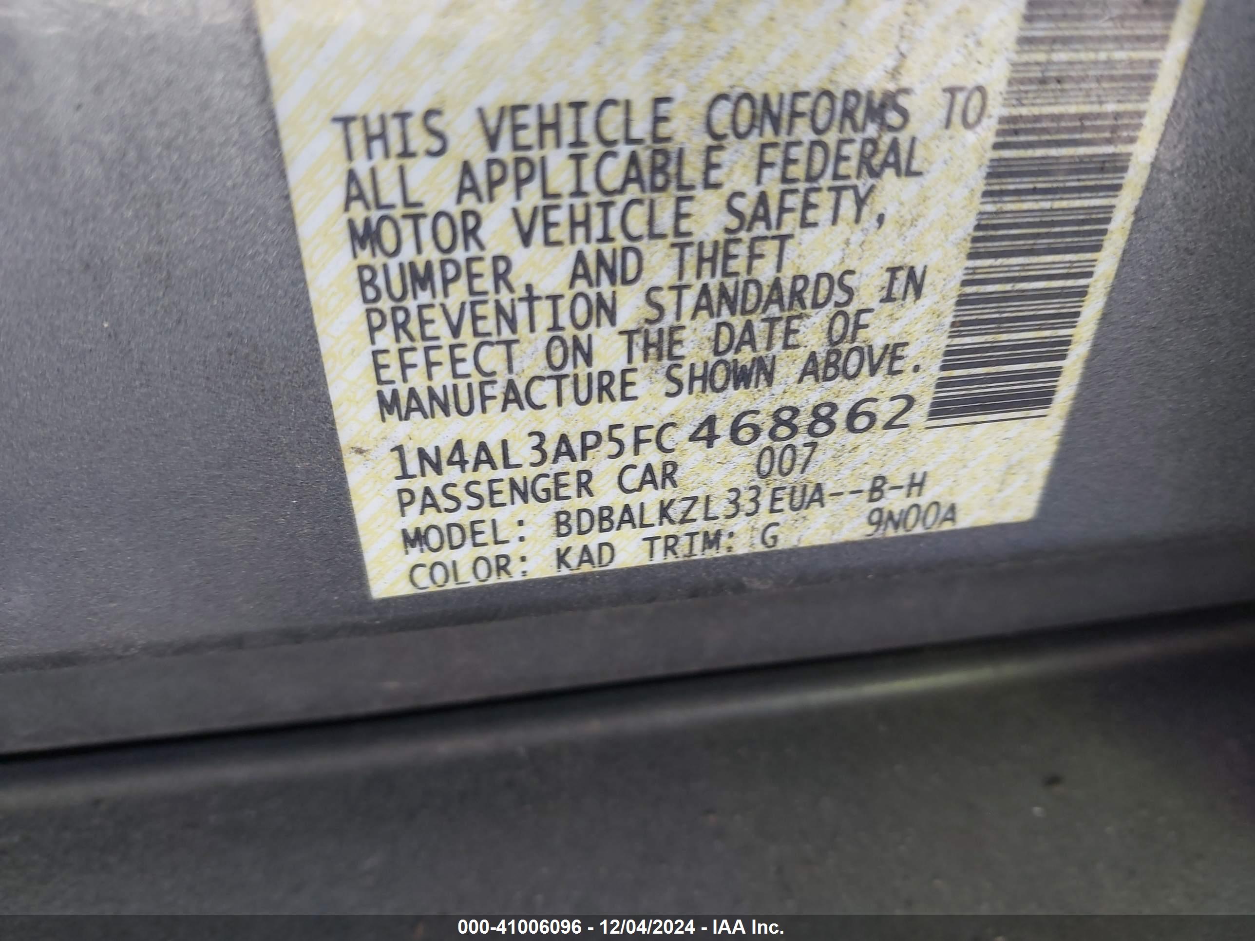 NISSAN ALTIMA image 9