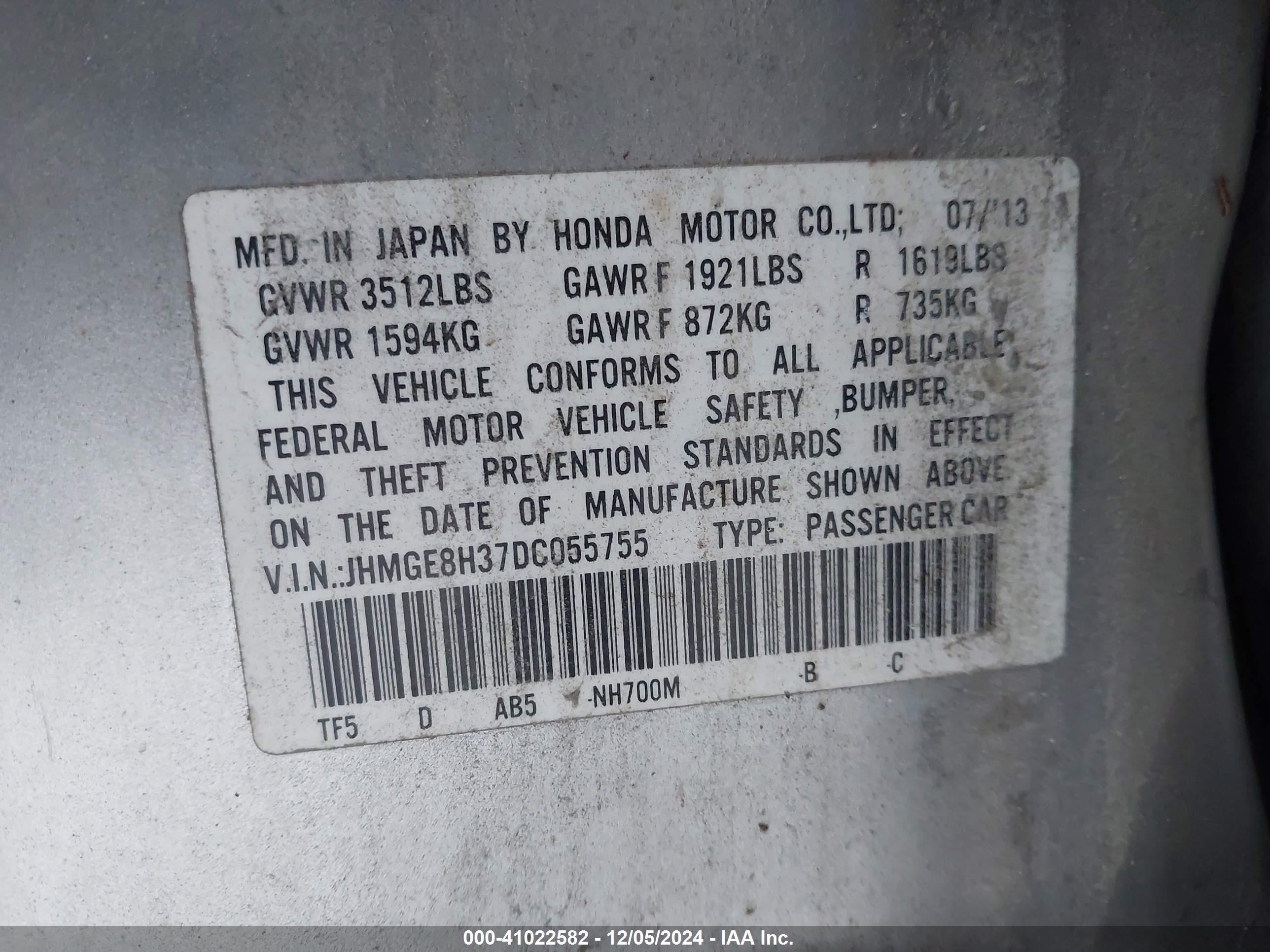 HONDA FIT image 9