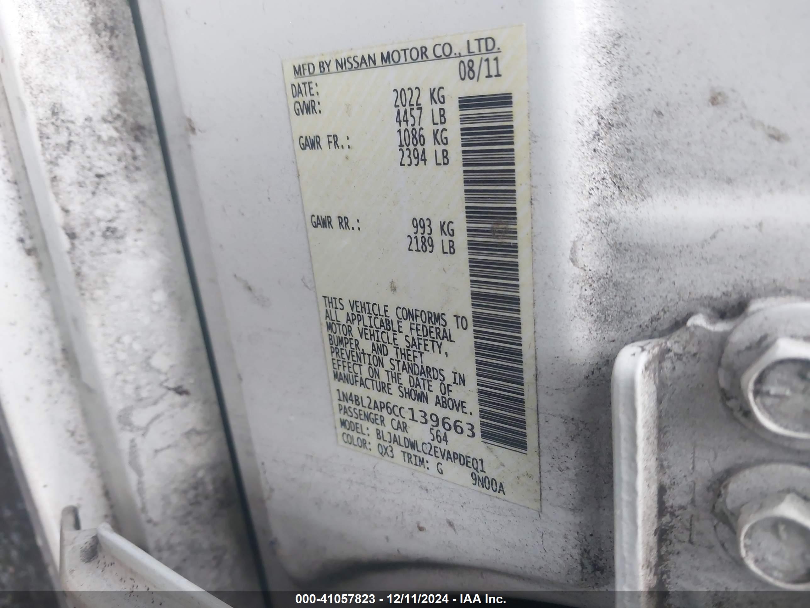 NISSAN ALTIMA image 9