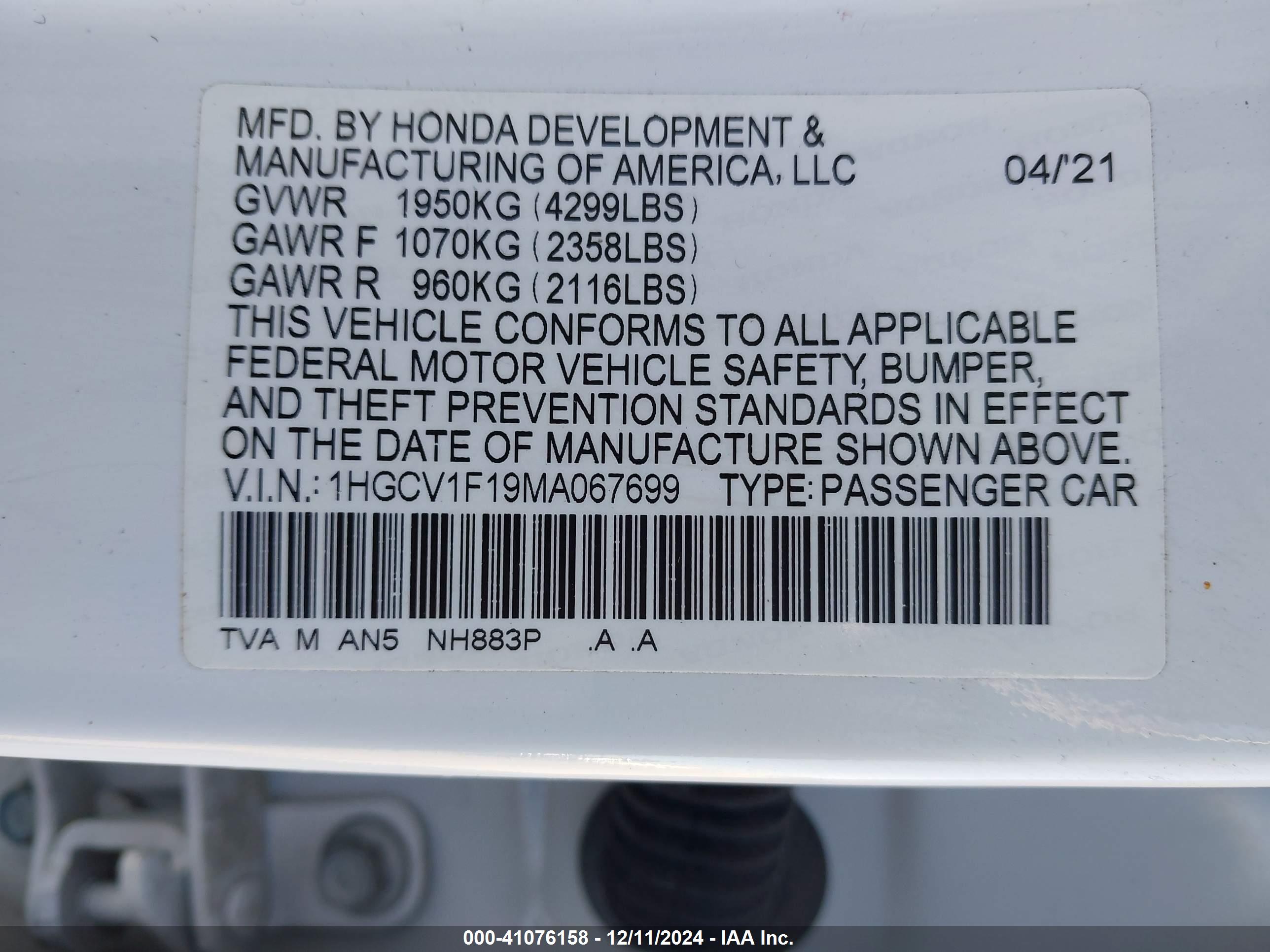 HONDA ACCORD image 9