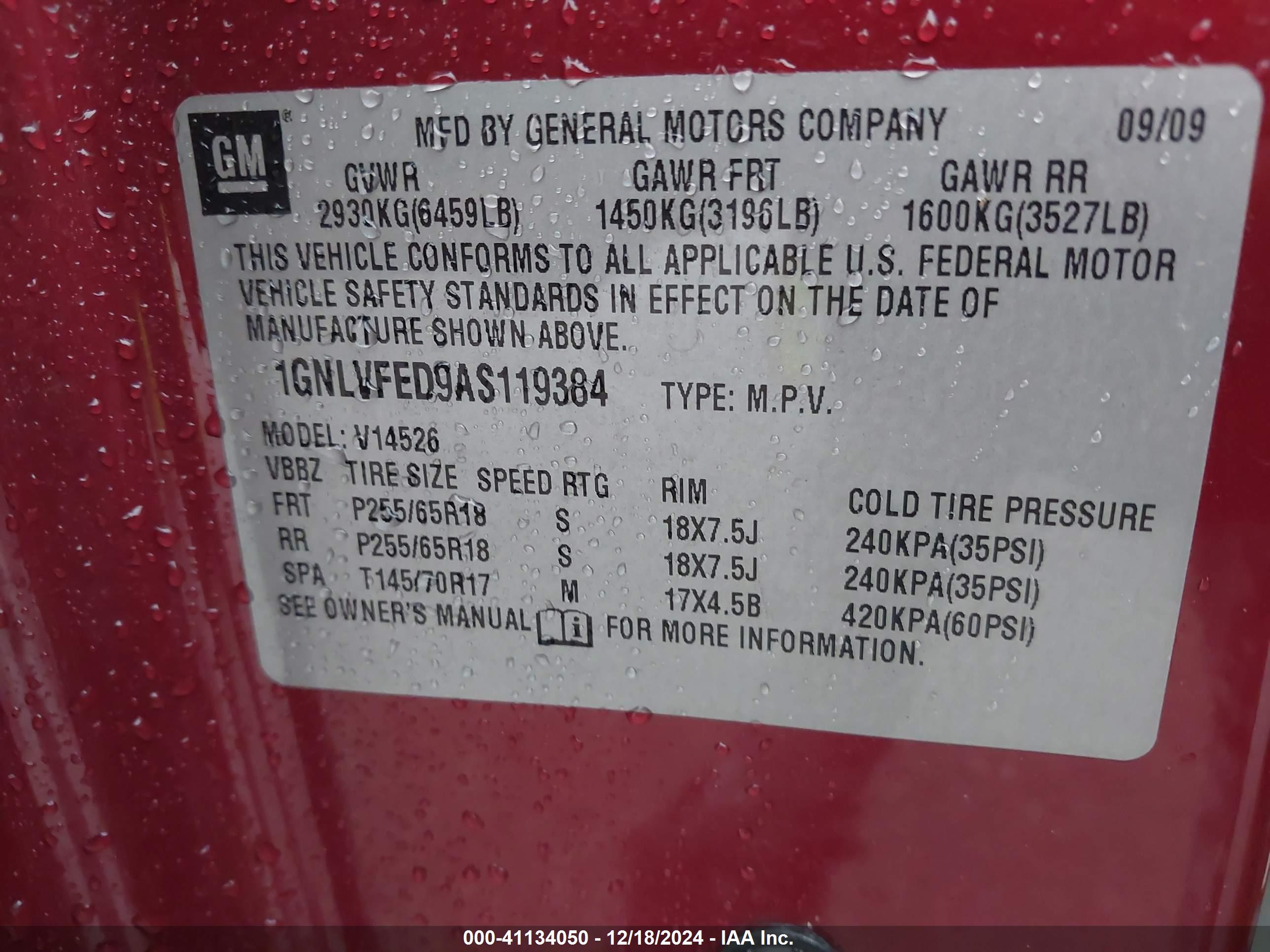 CHEVROLET TRAVERSE image 9