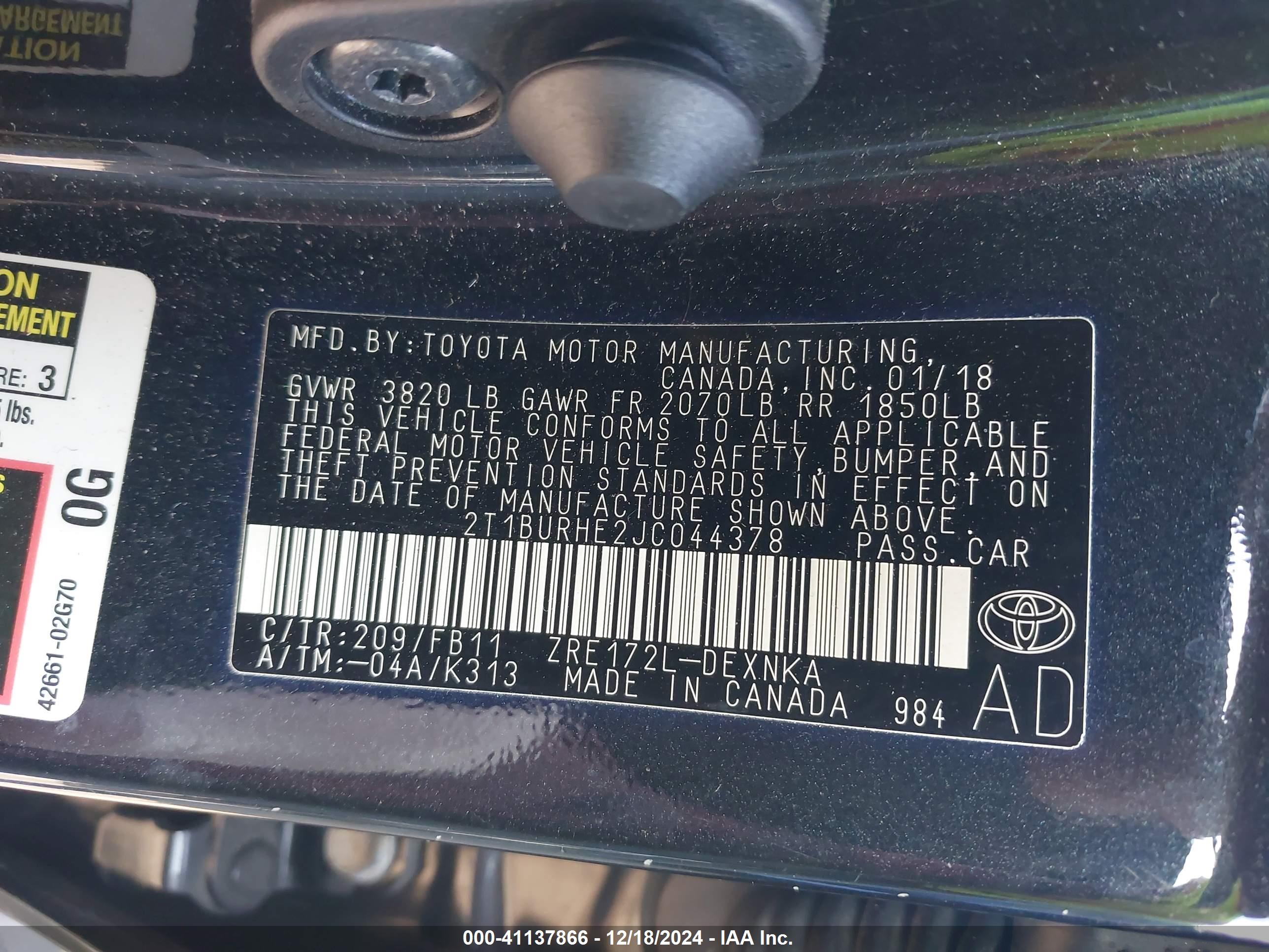 TOYOTA COROLLA image 9