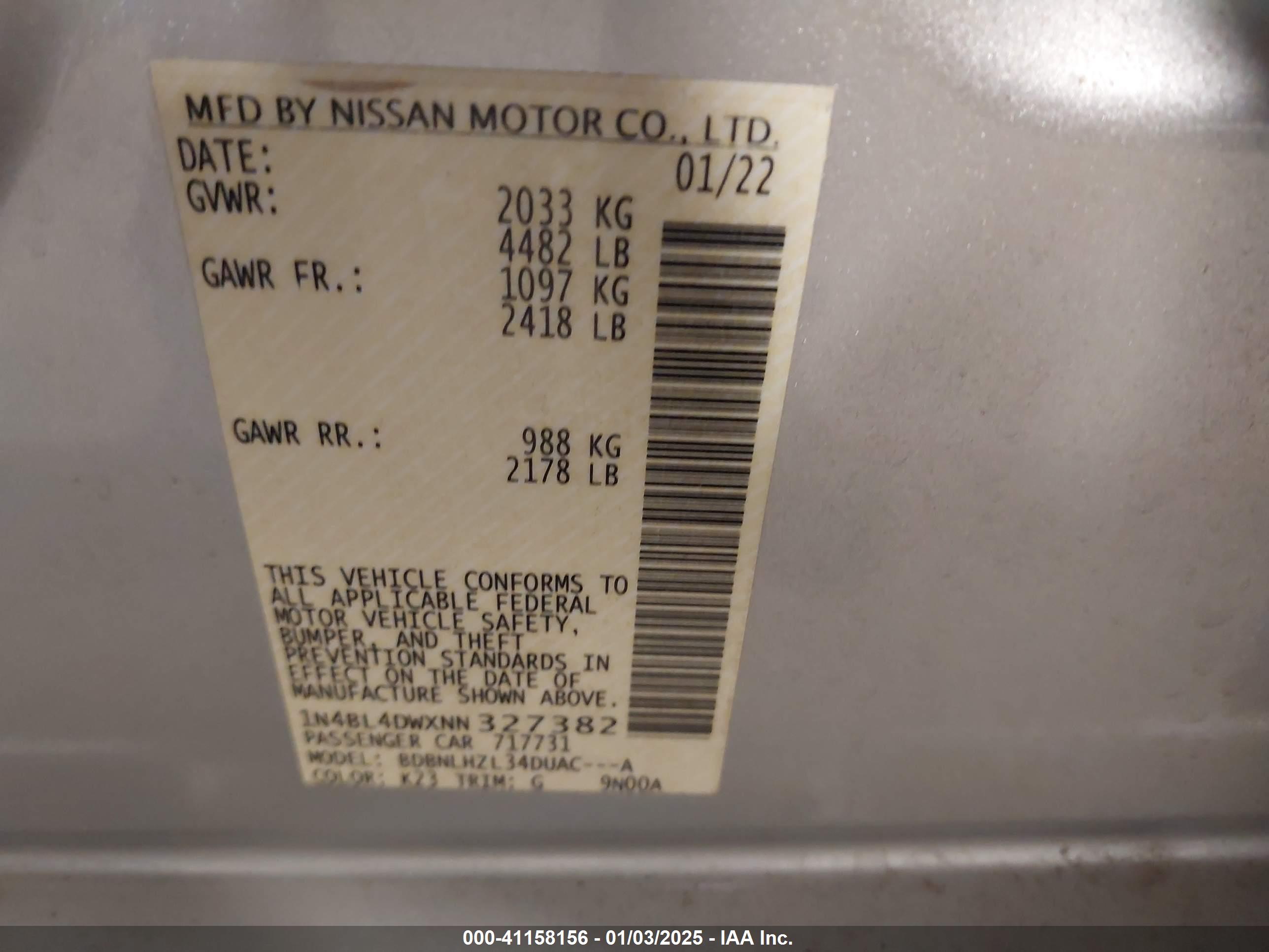 NISSAN ALTIMA image 9