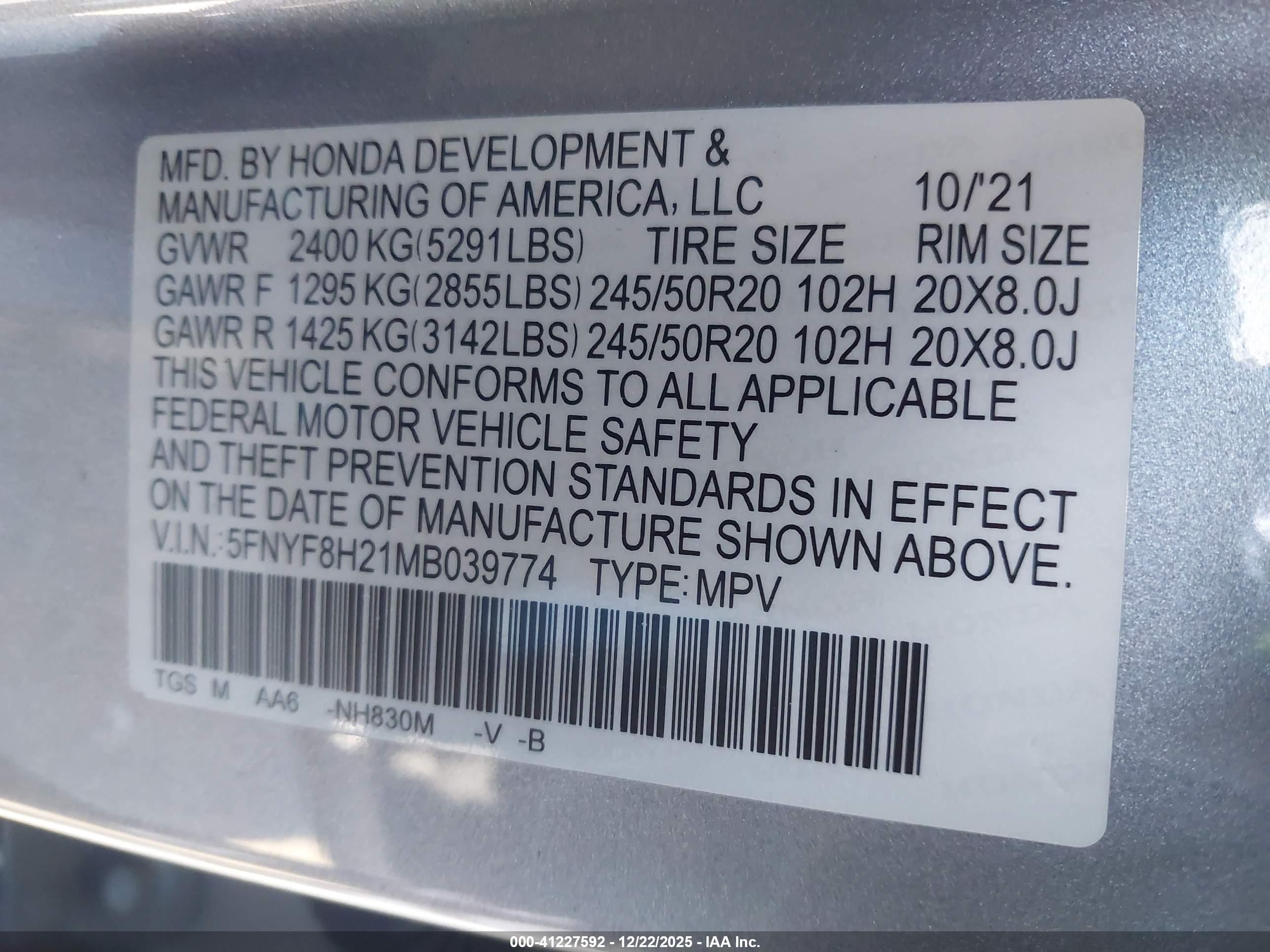 HONDA PASSPORT image 9
