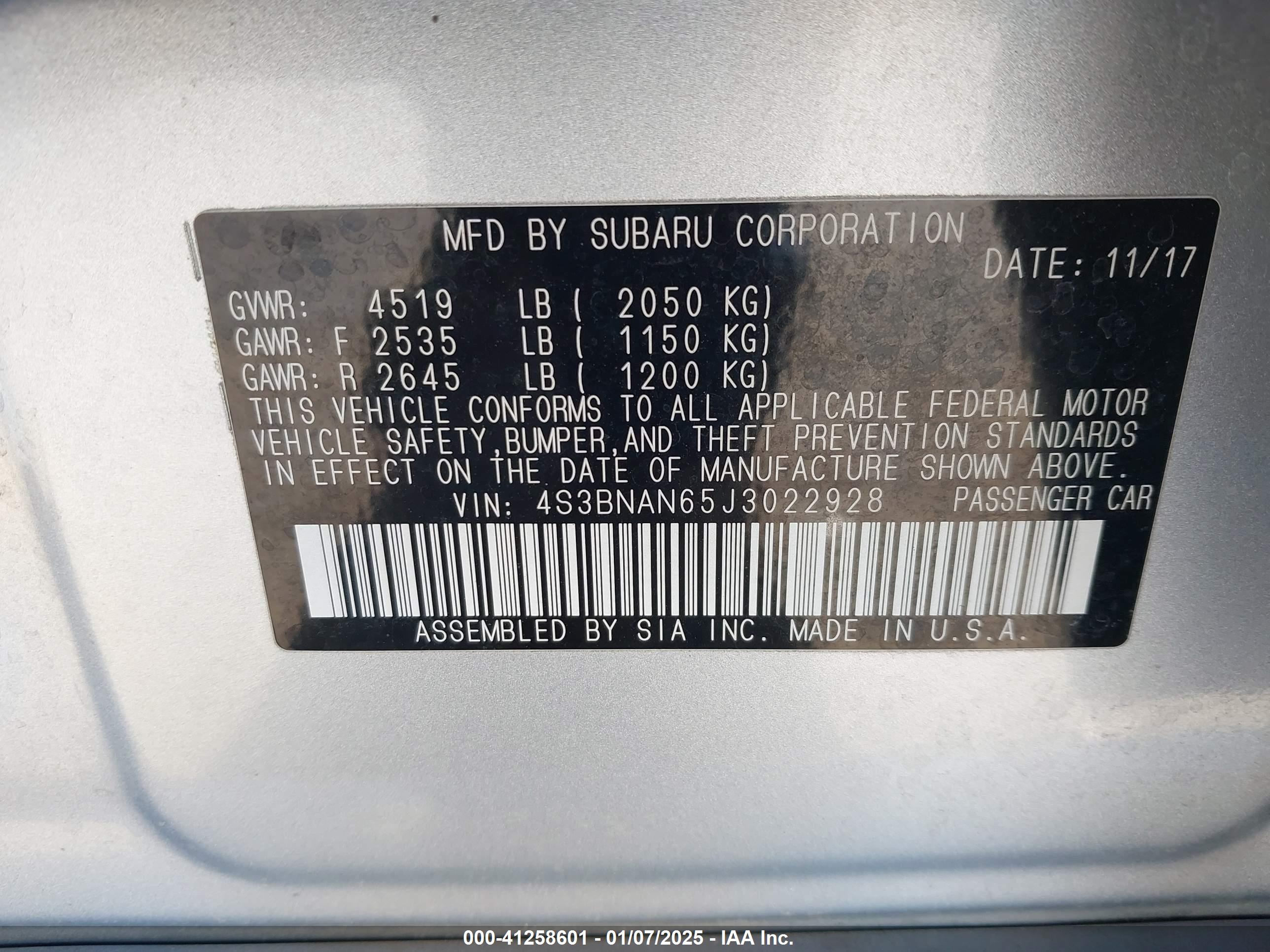SUBARU LEGACY image 9