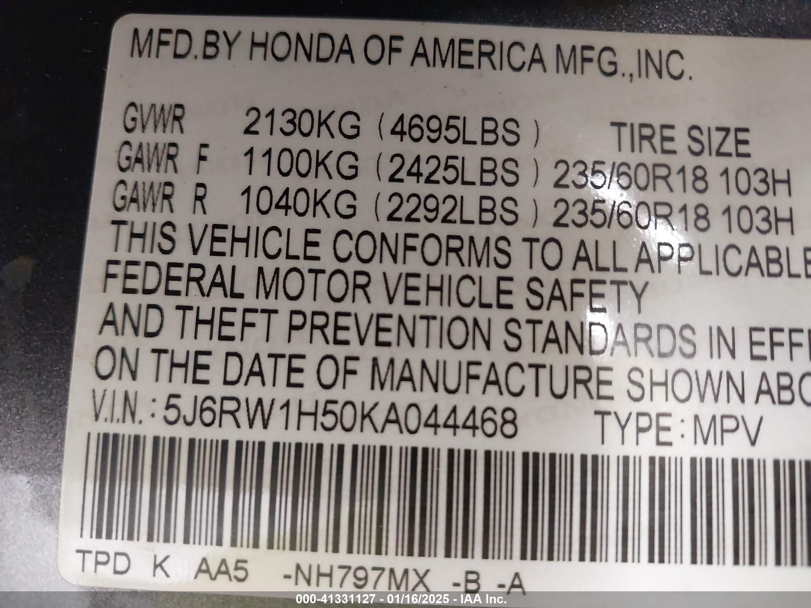HONDA CR-V image 9