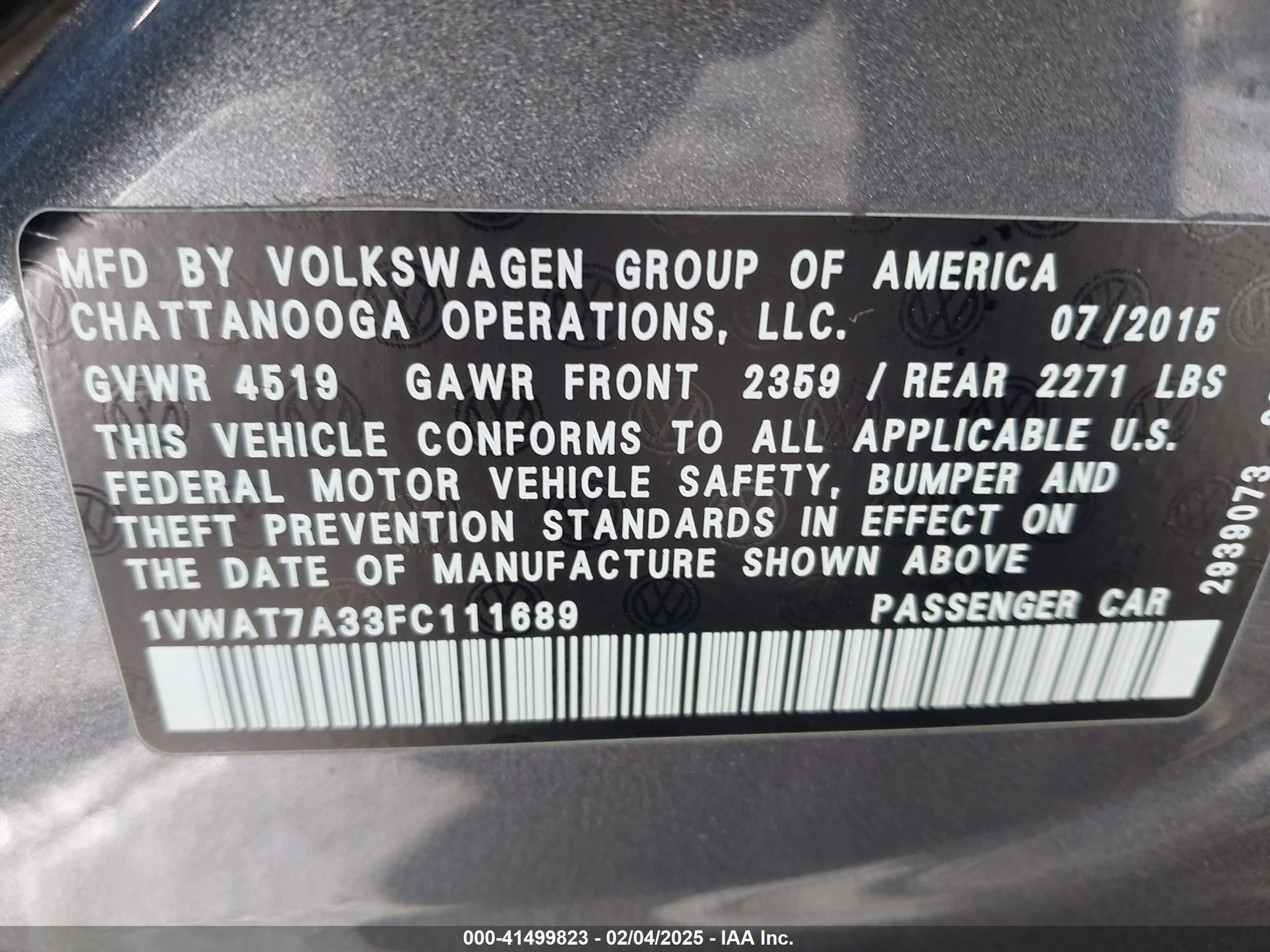 VOLKSWAGEN PASSAT image 9
