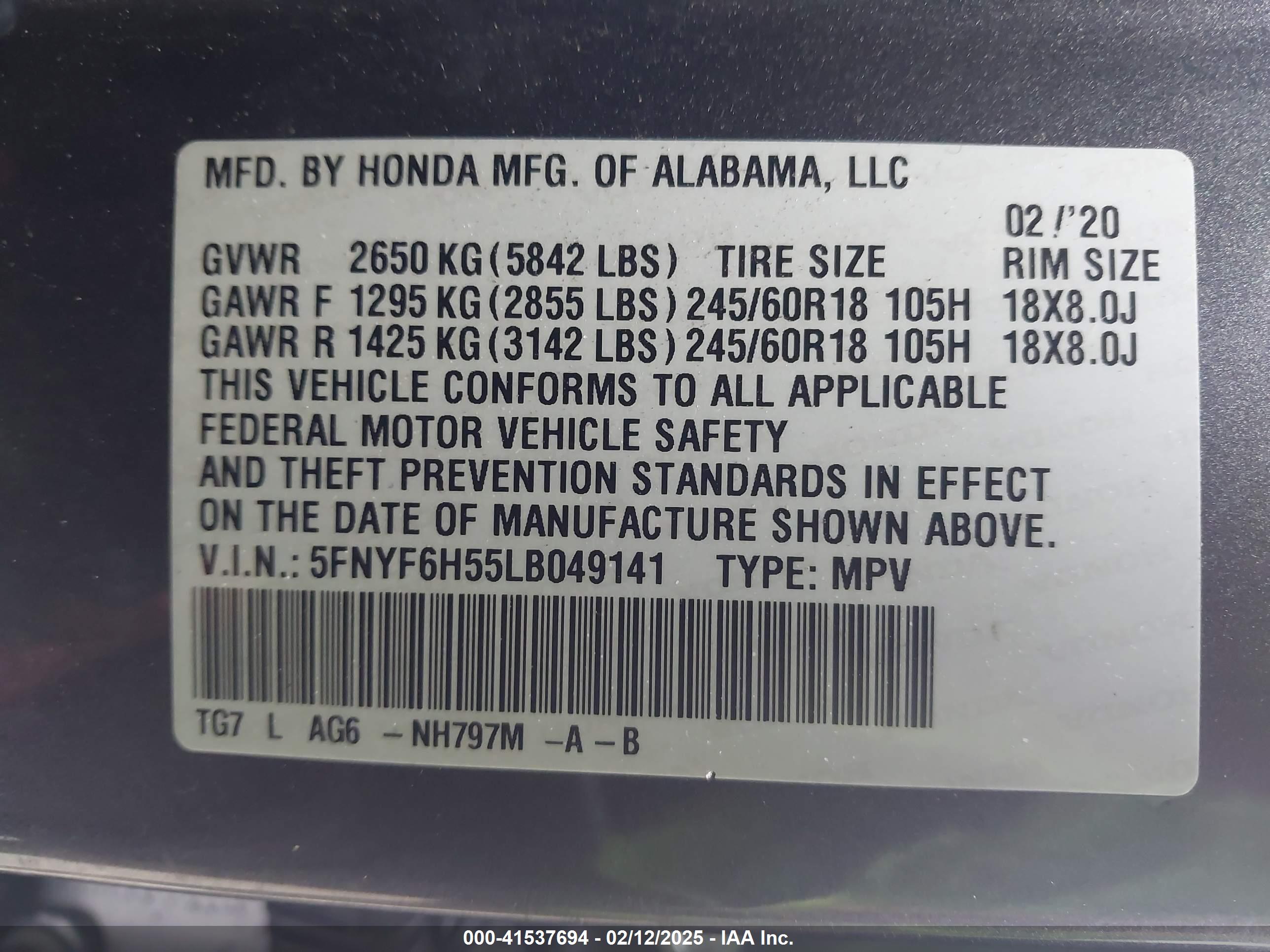 HONDA PILOT image 9