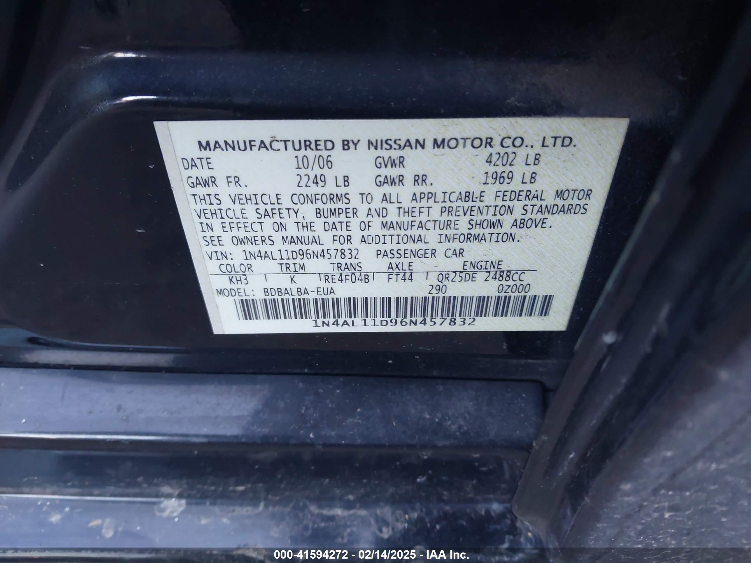 NISSAN ALTIMA image 9