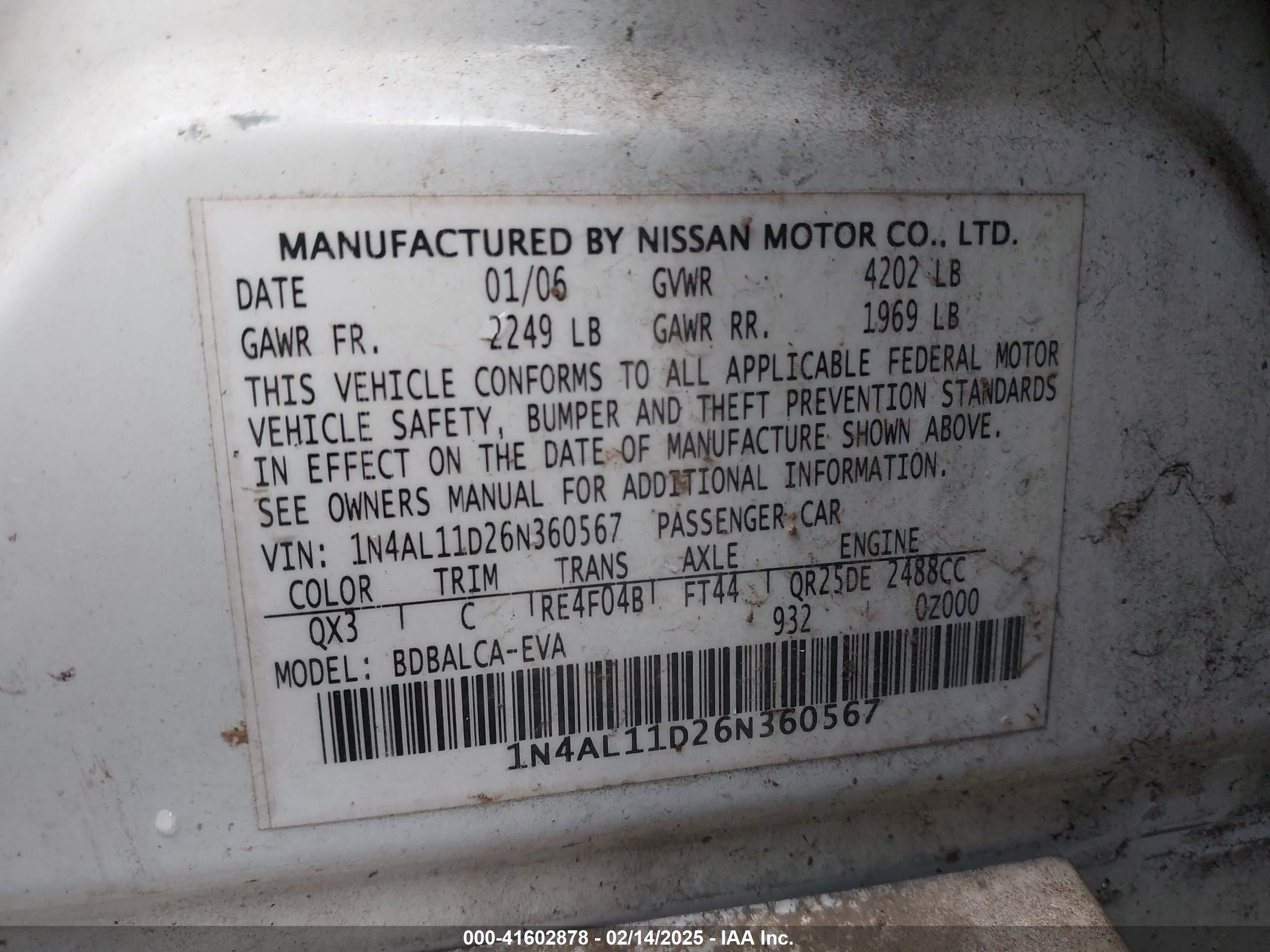 NISSAN ALTIMA image 9