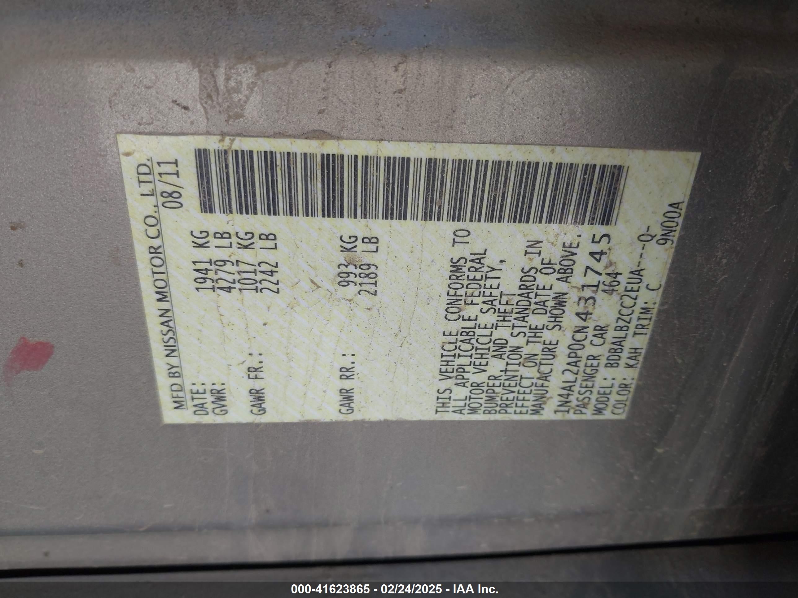 NISSAN ALTIMA image 9