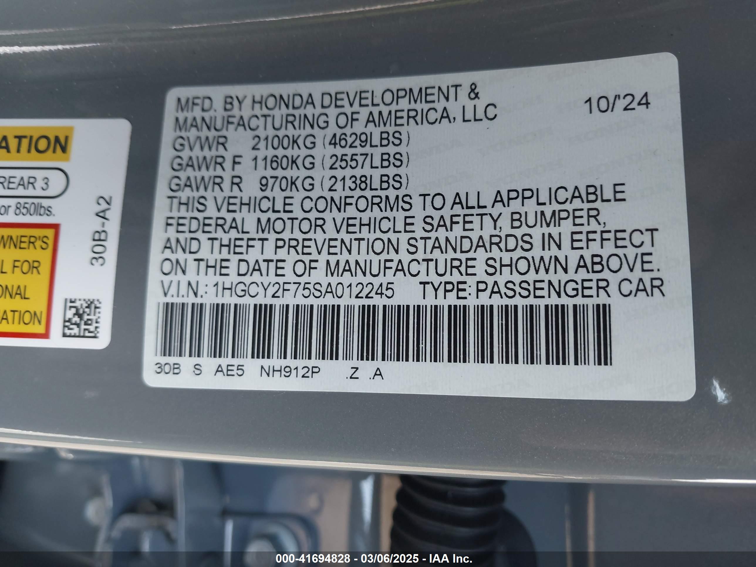 HONDA ACCORD image 9