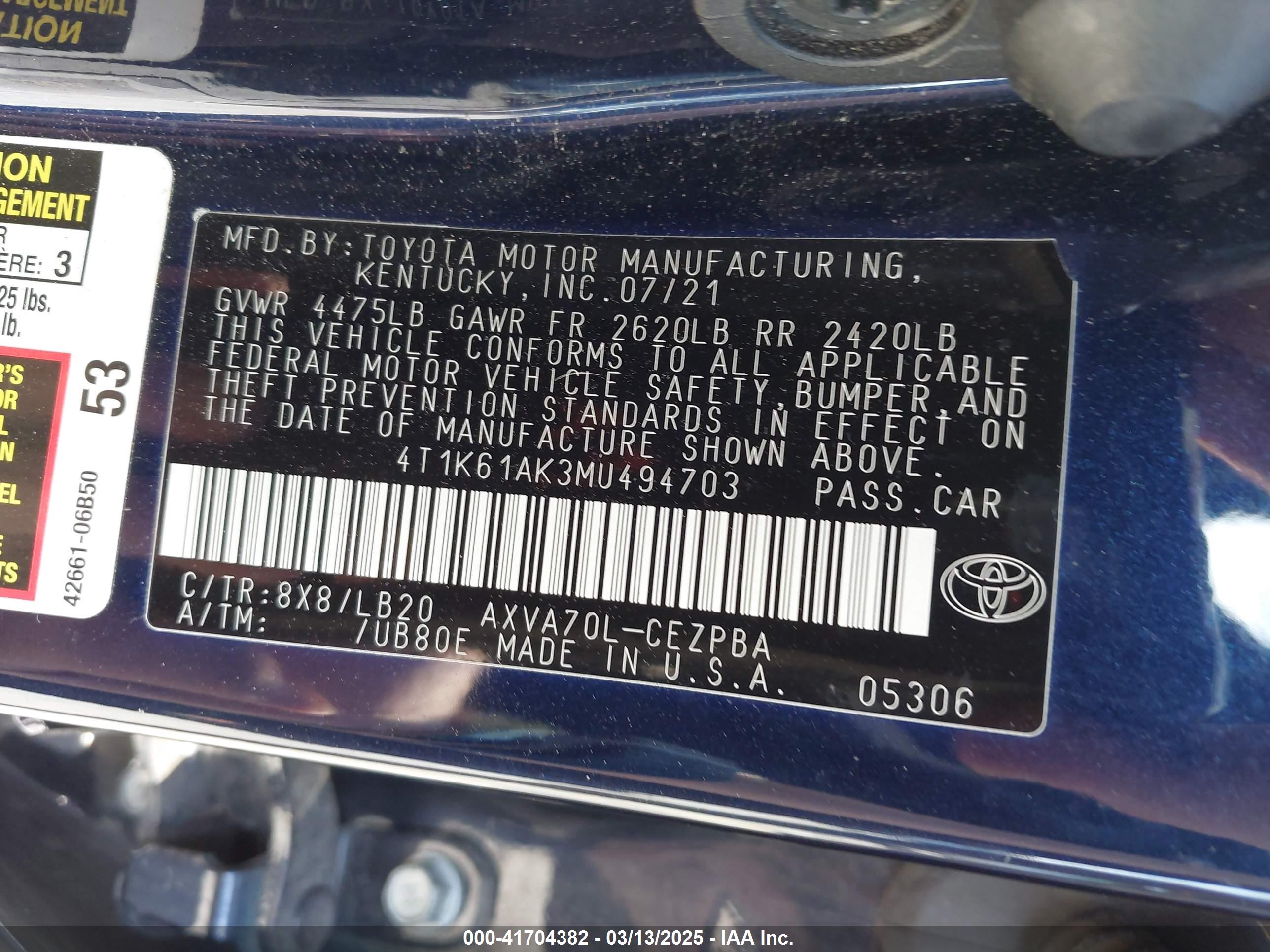 TOYOTA CAMRY image 9