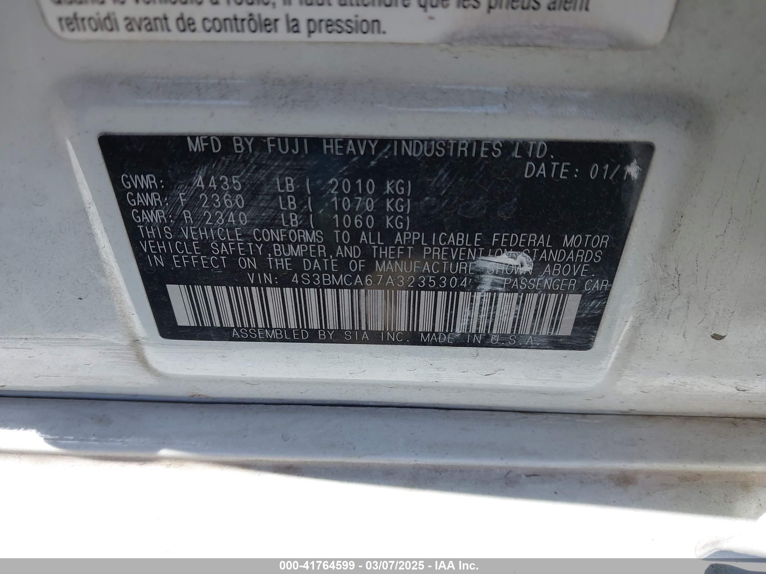 SUBARU LEGACY image 9