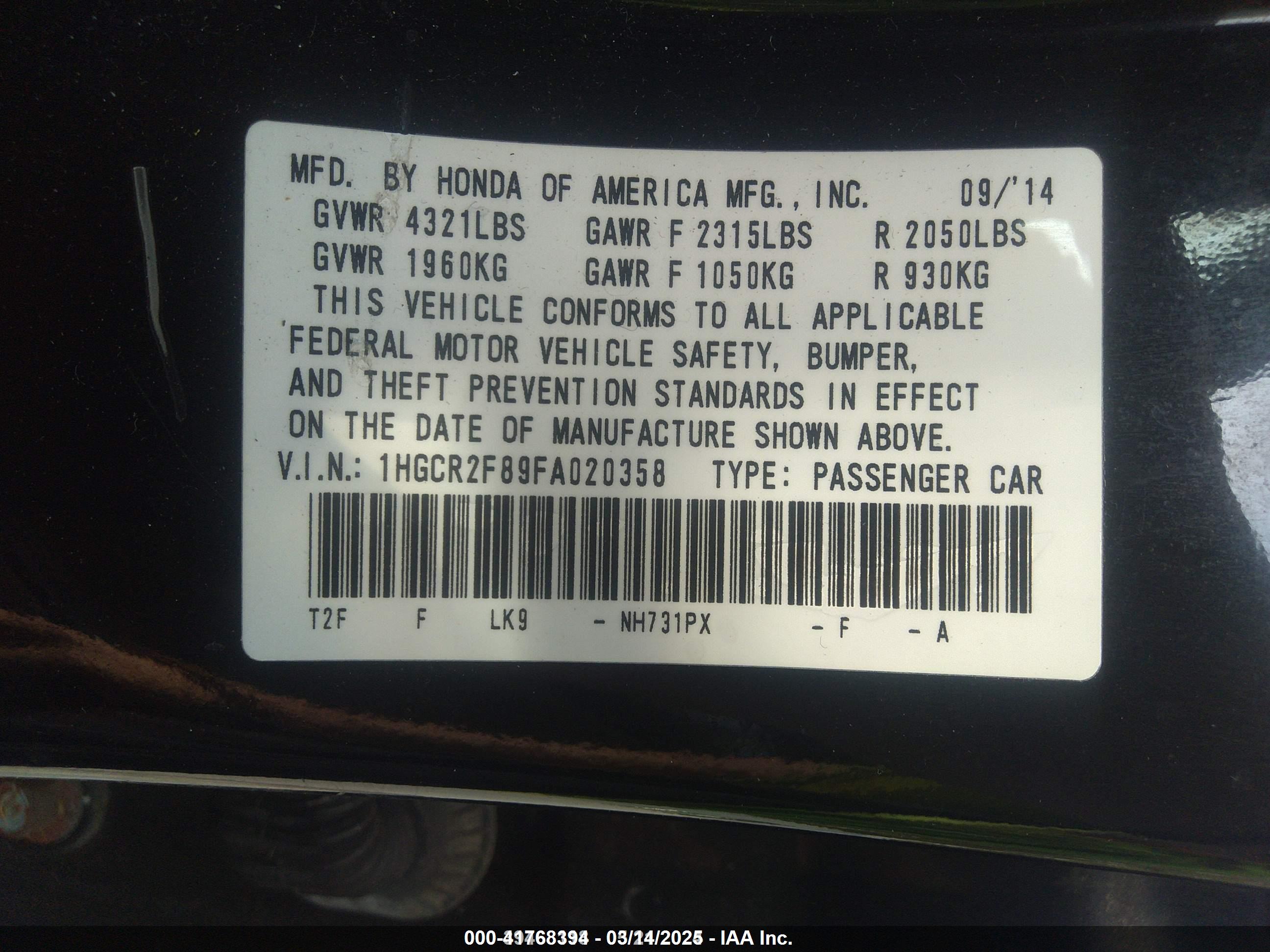 HONDA ACCORD image 9