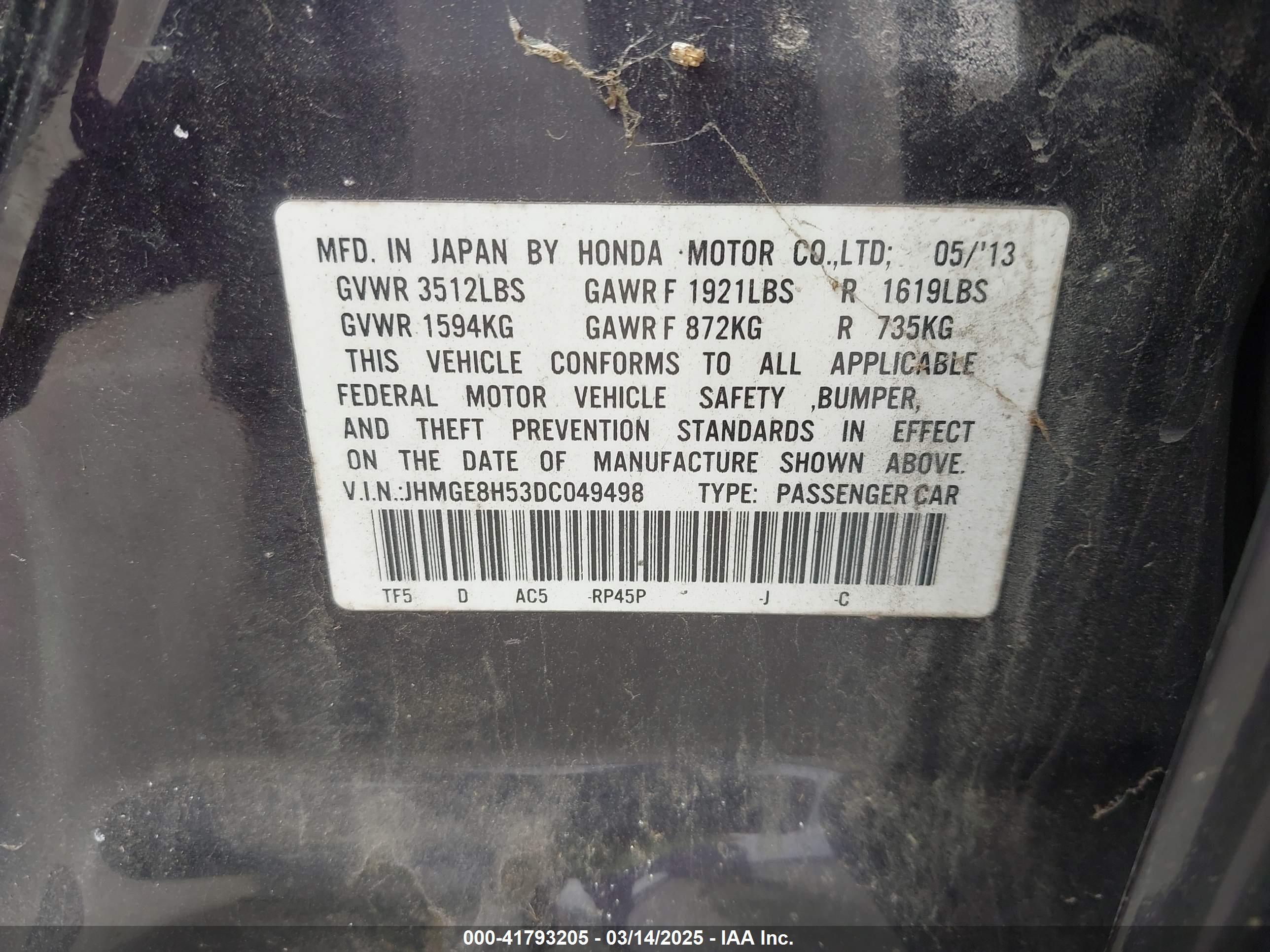 HONDA FIT image 9