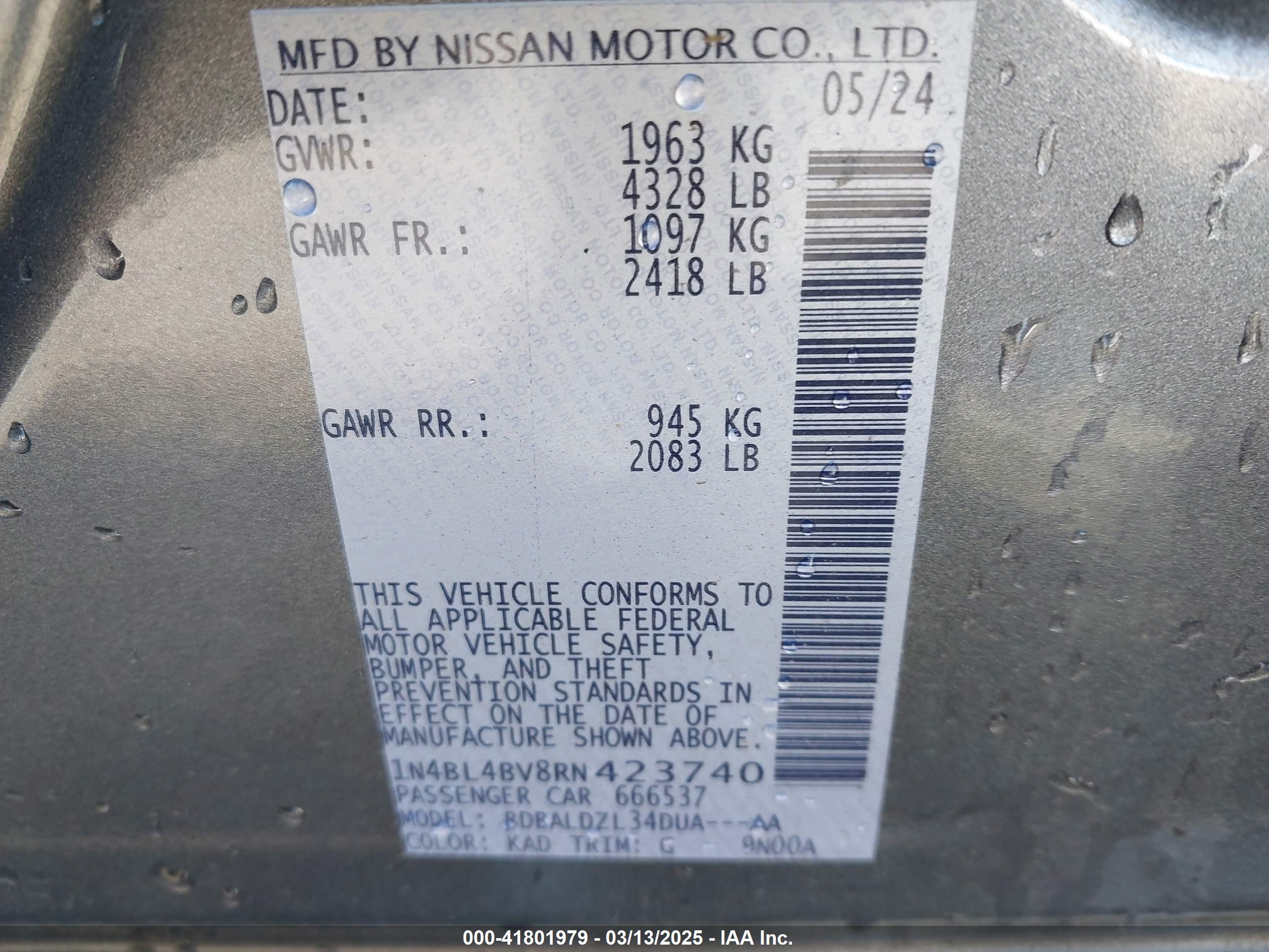NISSAN ALTIMA image 9