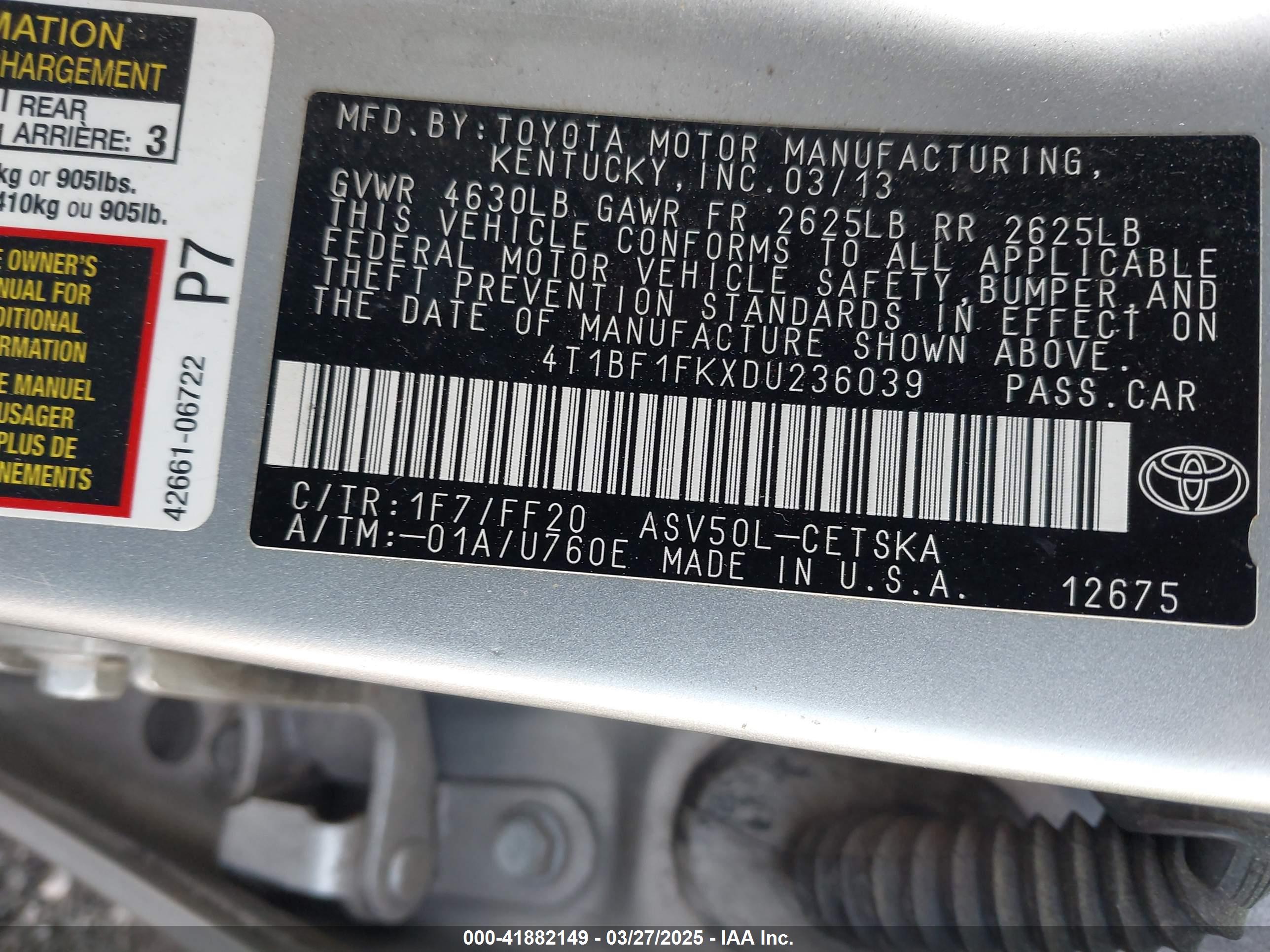 TOYOTA CAMRY image 9