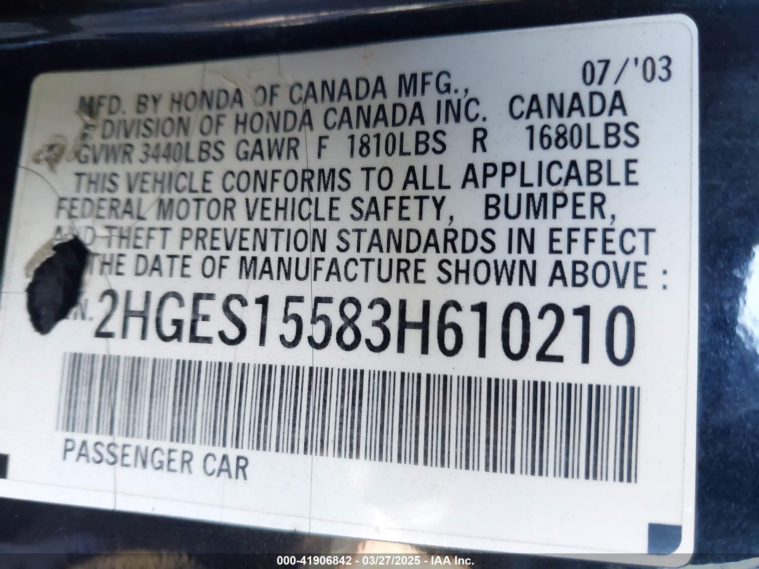 HONDA CIVIC image 9